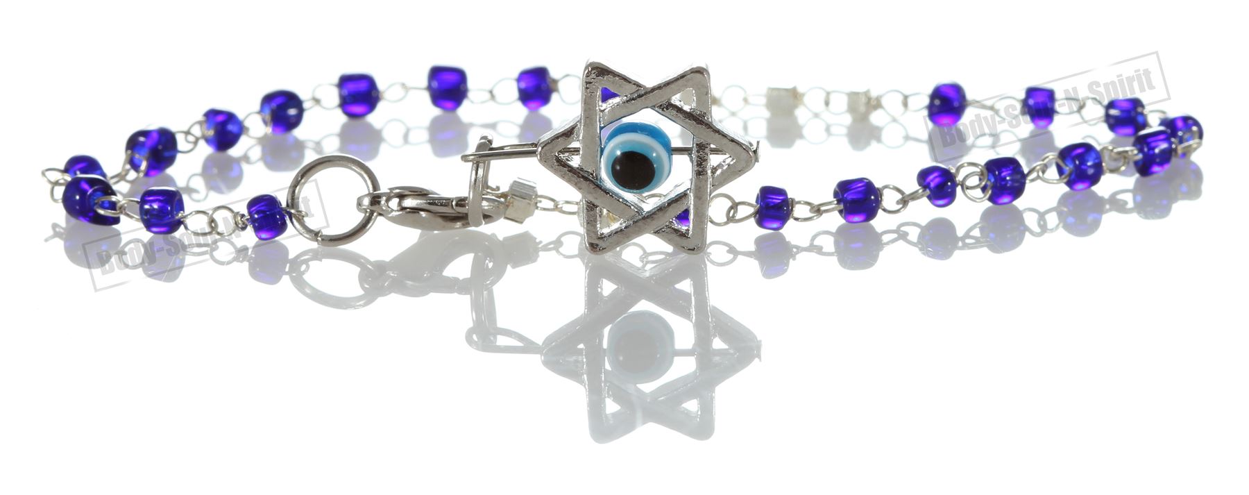 Israel Jewish Judaica Jewelry /"LUCKY EYE/" Star of David Black Beaded Bracelets