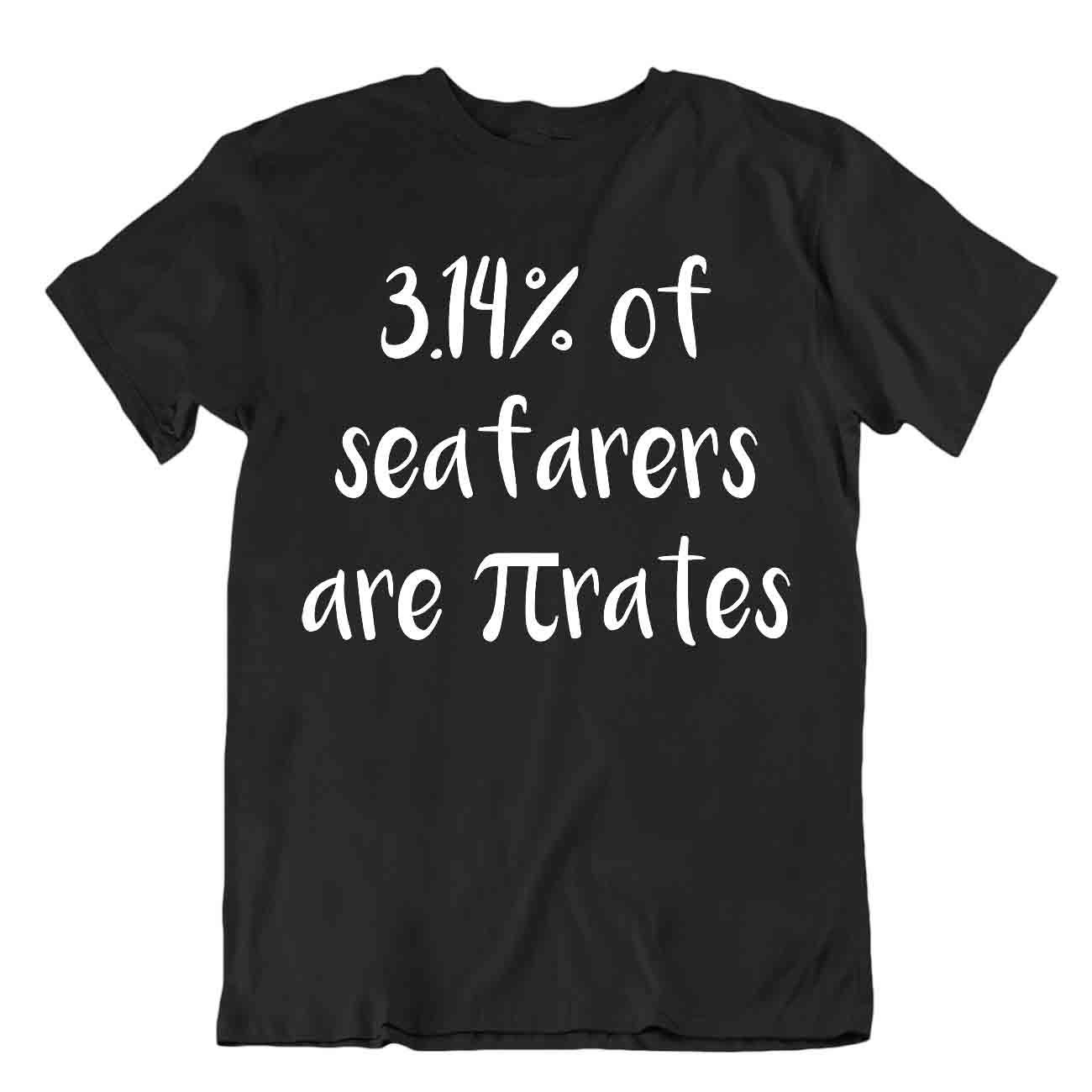 T-shirt maglietta nerd 3,14% dei marittimi sono tassi Pi matematica scherzo sarcastico - Foto 2 di 8