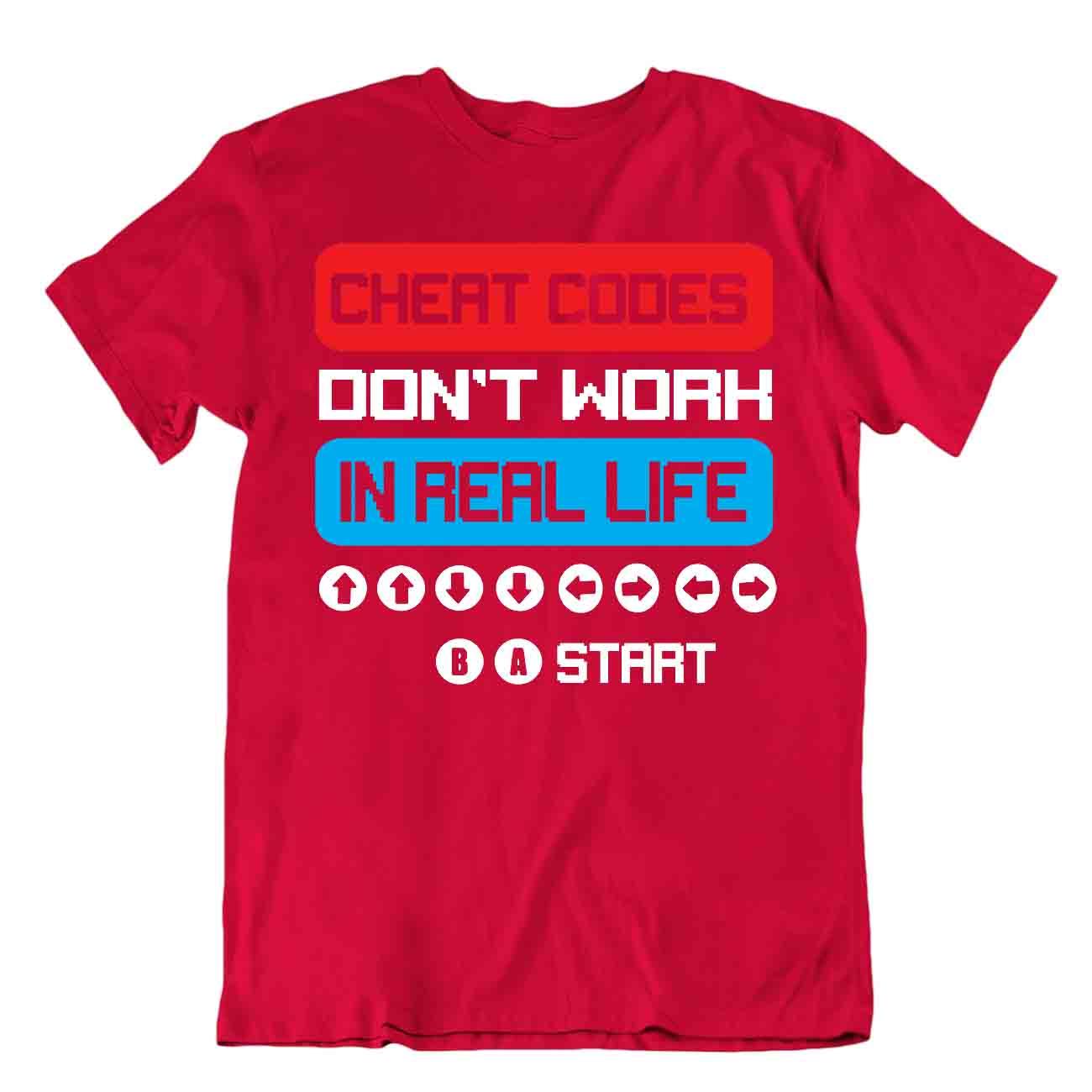Camiseta Códigos de trucos Don't Work In Real Life Jugador Humor Broma Camiseta - Imagen 7 de 8