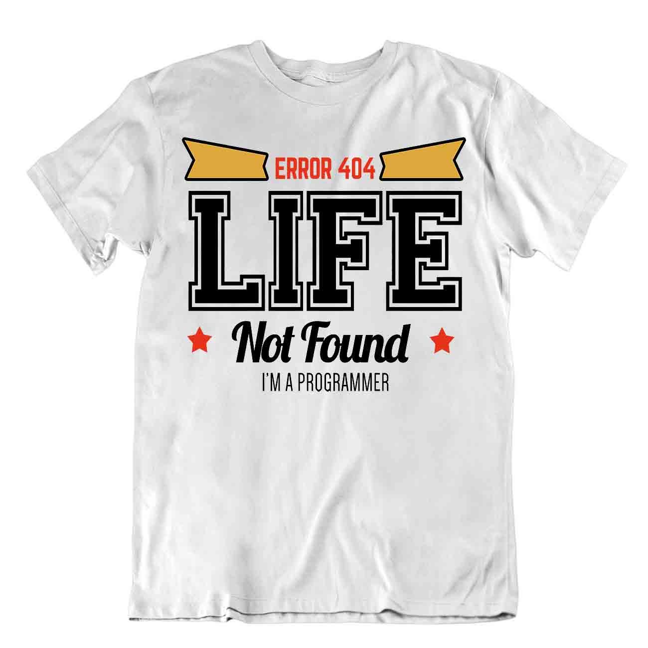 Computer Error Tshirt Programmer T-Shirt Life Not Found Tee Coder Shirt - Bild 8 von 8
