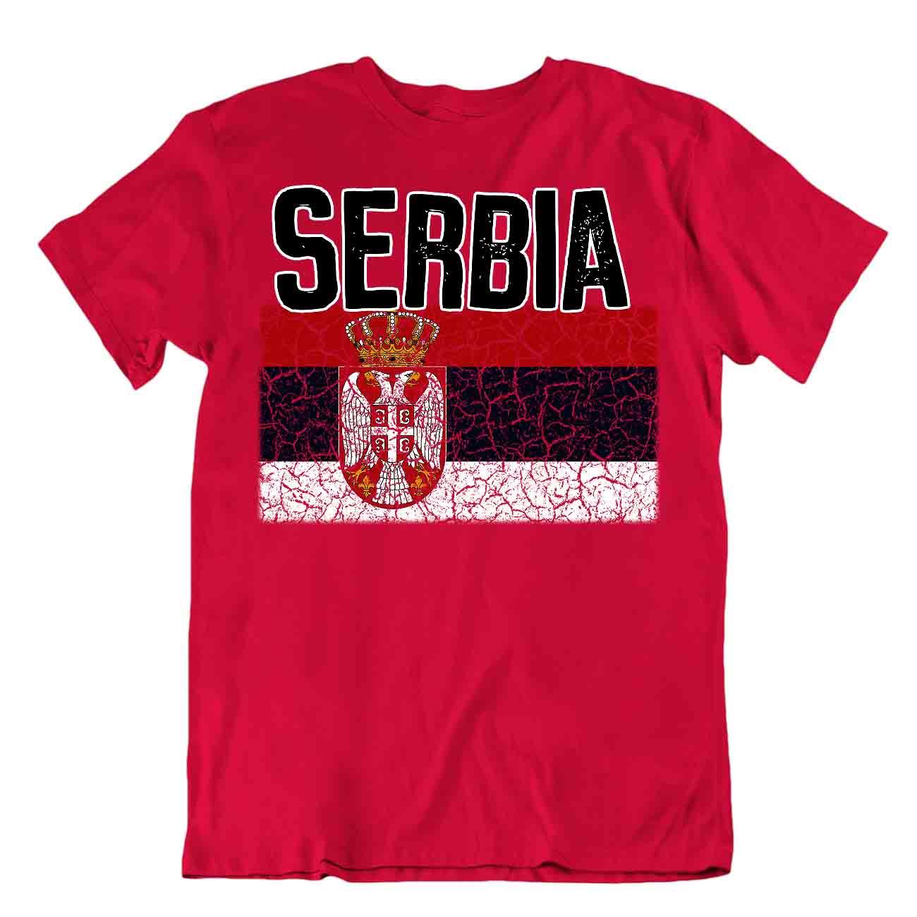 Camiseta Bandera Serbia Moda Country Souvenir Regalo Camiseta Logotipo del Orgullo - Imagen 7 de 8