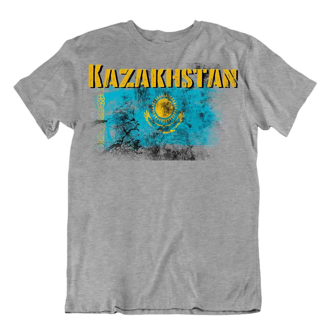 Camiseta Kazajstán Banderas Pieza en T Viaje Recuerdos Blusa Té Kazajstán Flag Tops - Imagen 18 de 43