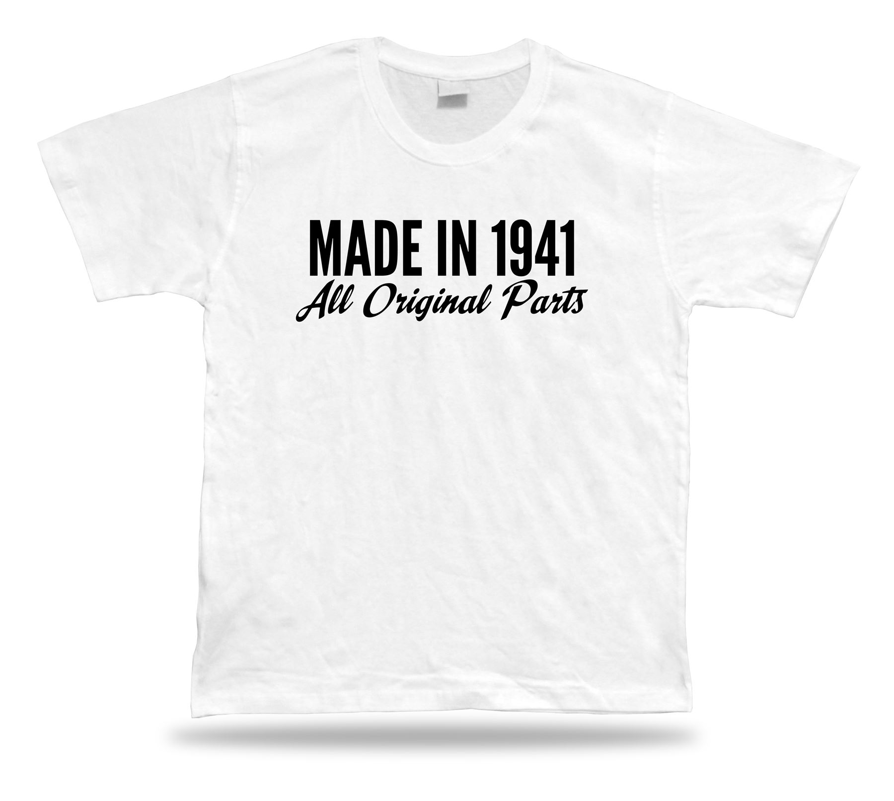 Printed T shirt tee Made in 1941 happy birthday present gift idea original - Picture 8 of 8