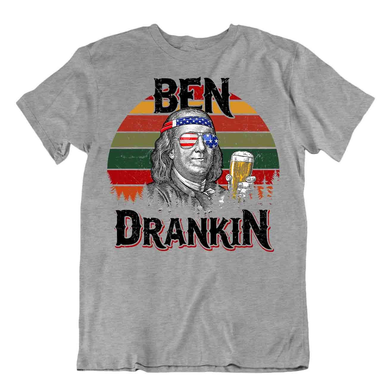 Ben Drankin 4th Of July T-Shirt Herren Lustig Tee Unikat Vintage Shirt - Bild 5 von 8