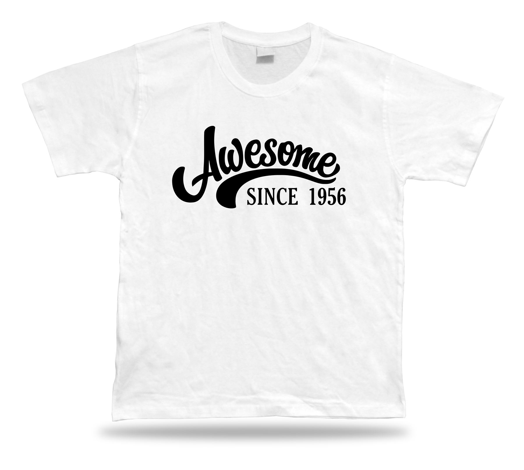 Printed T shirt tee awesome since 1956 happy birthday present gift idea original - Foto 8 di 8
