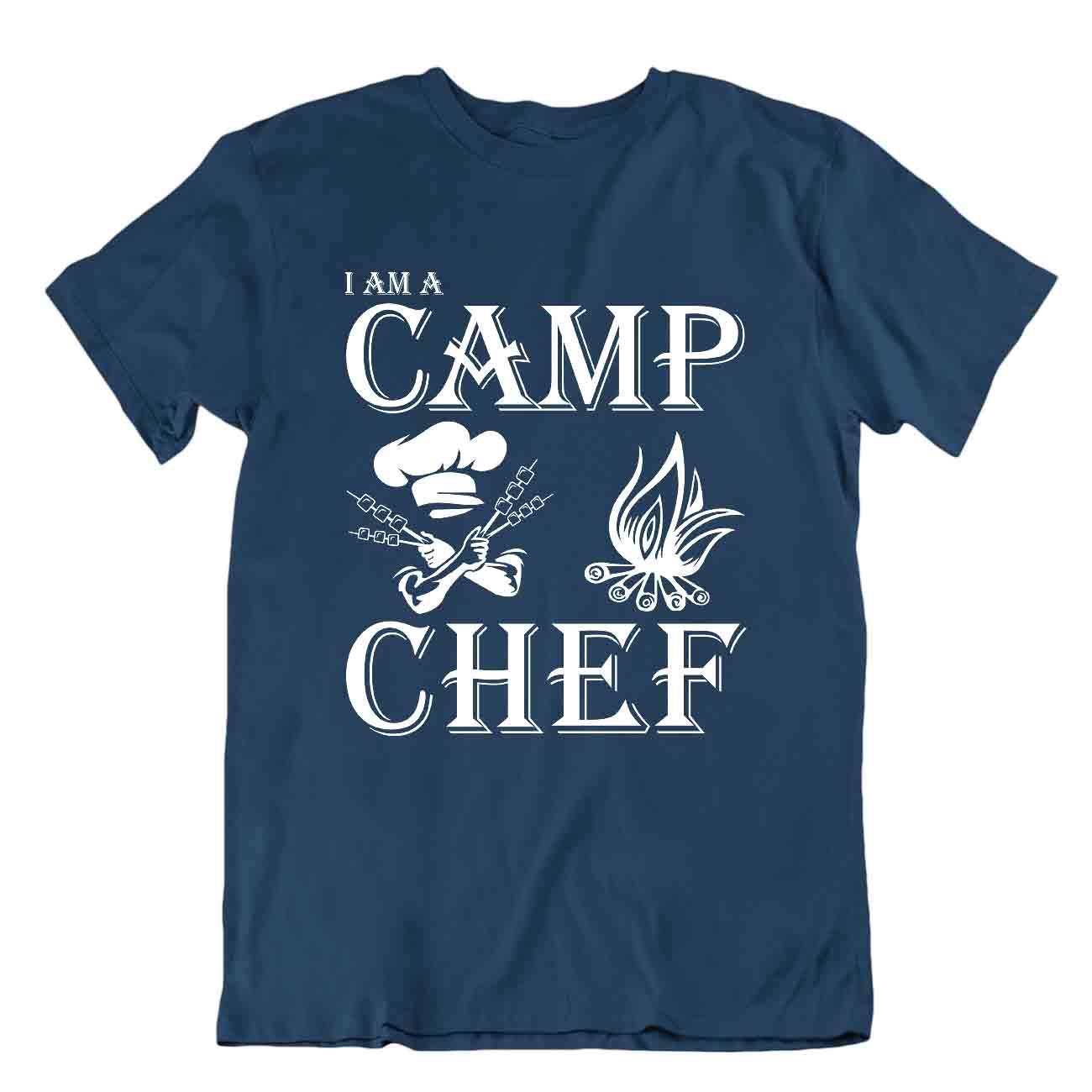 Camping Outside Trip T-Shirt Tee Cool Vintage Gift Cute Funny Outdoor Fresh Chef - Picture 6 of 8