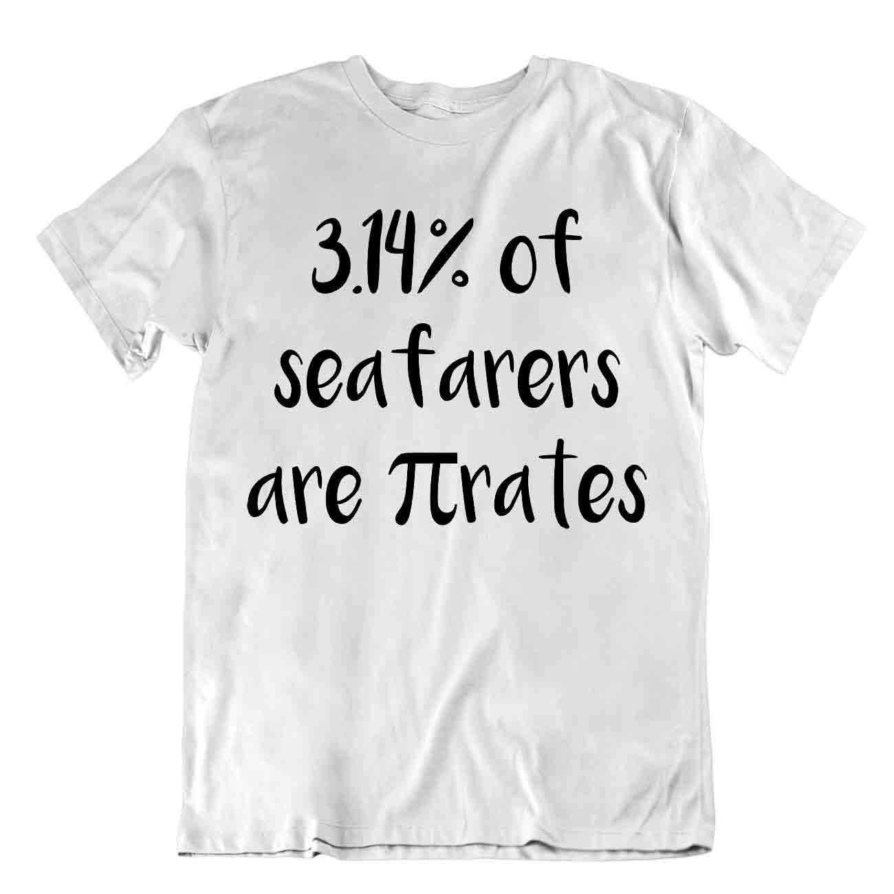 T-shirt maglietta nerd 3,14% dei marittimi sono tassi Pi matematica scherzo sarcastico - Foto 8 di 8