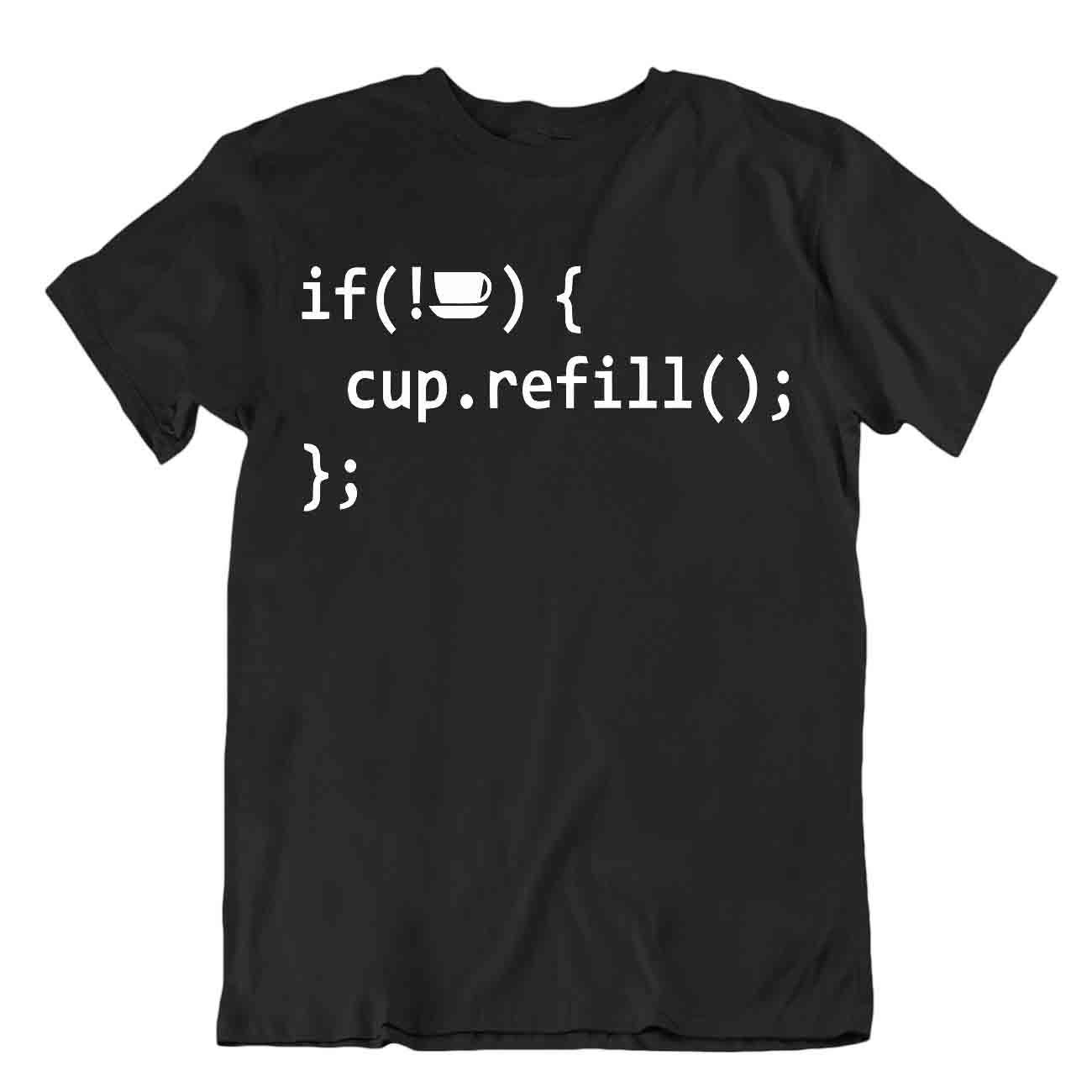 Llop Coffe Cup Recharge Tee Programmeur Langage Informatique T Chemise Génial - Picture 2 of 8