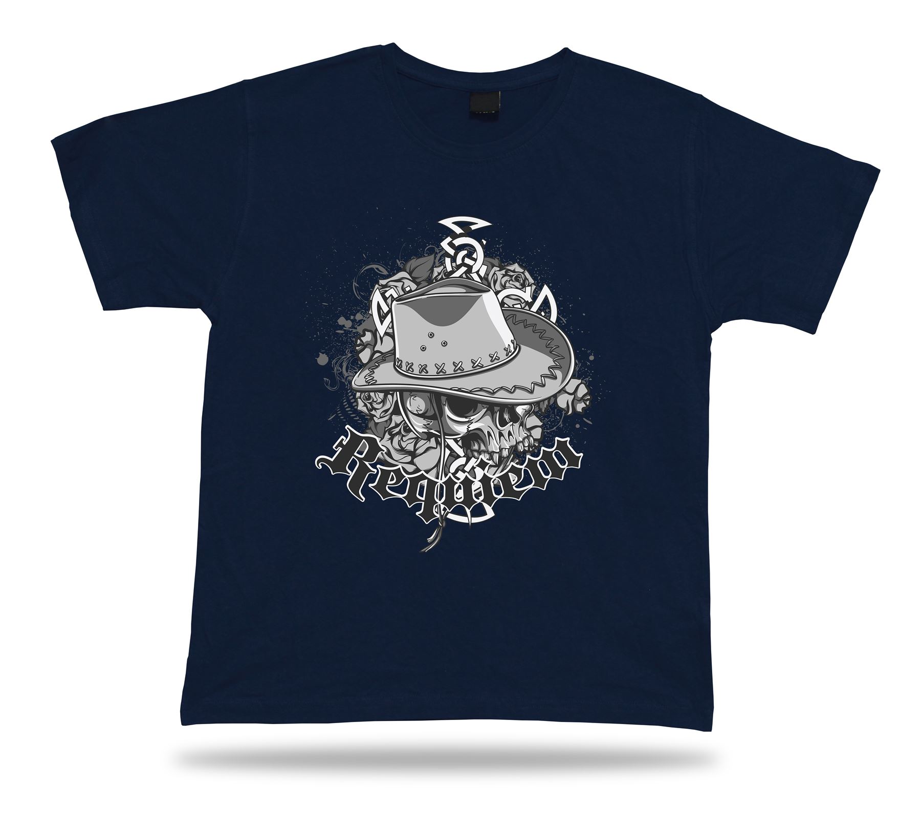 Requirem Cowboy Wilder Westen Totenkopf Humor T-Shirt Tee besondere Kleidung Cartoon Geschenk - Bild 6 von 8