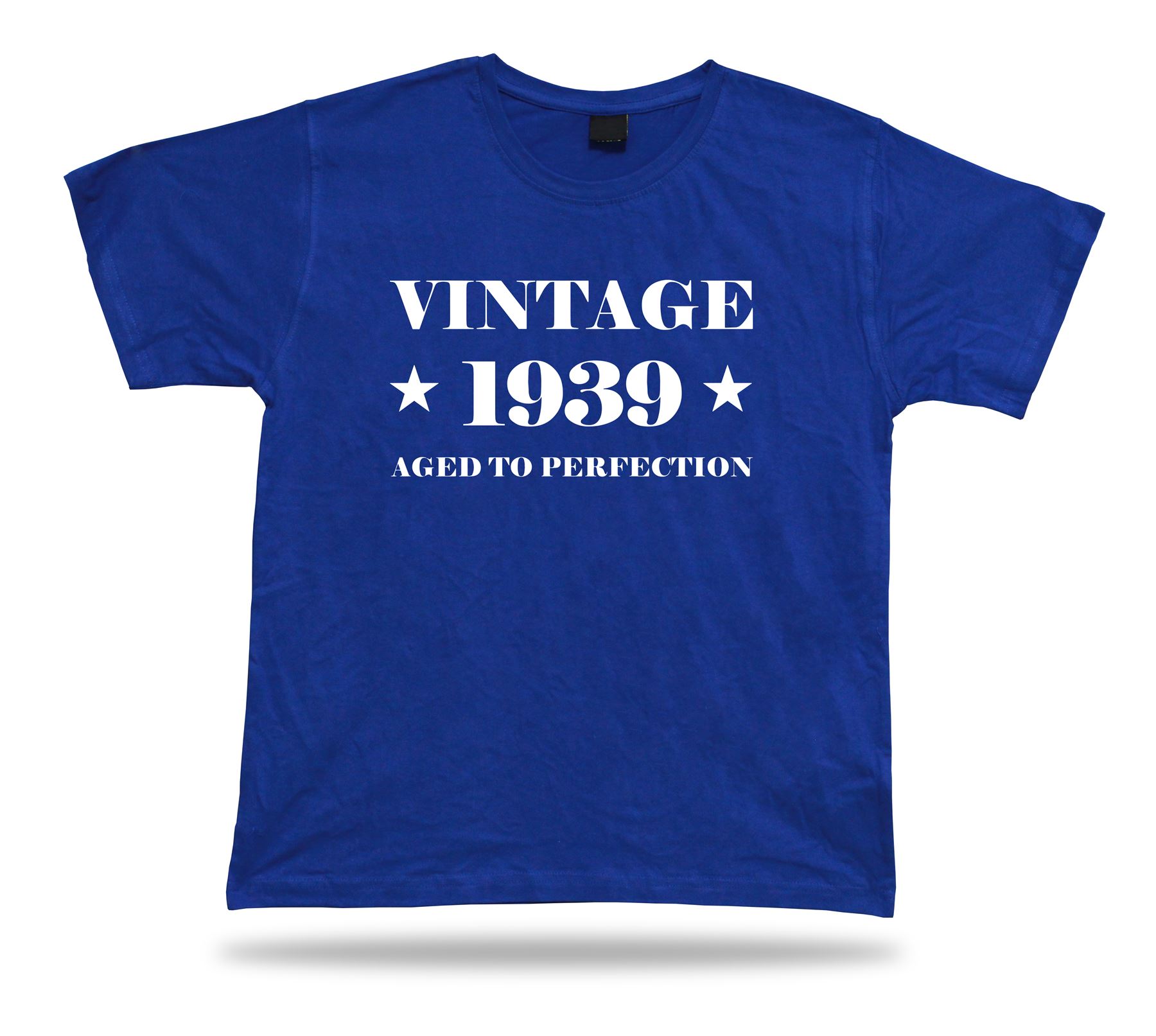 Printed T-shirt tee vintage 1939 aged happy birthday present gift idea original - Picture 3 of 8