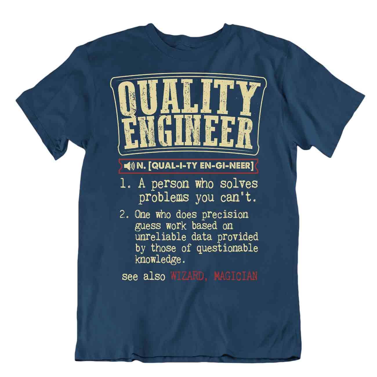 Chemises De Diplôme D'ingénieur De Qualité Auteur Tshirt - Picture 6 of 8