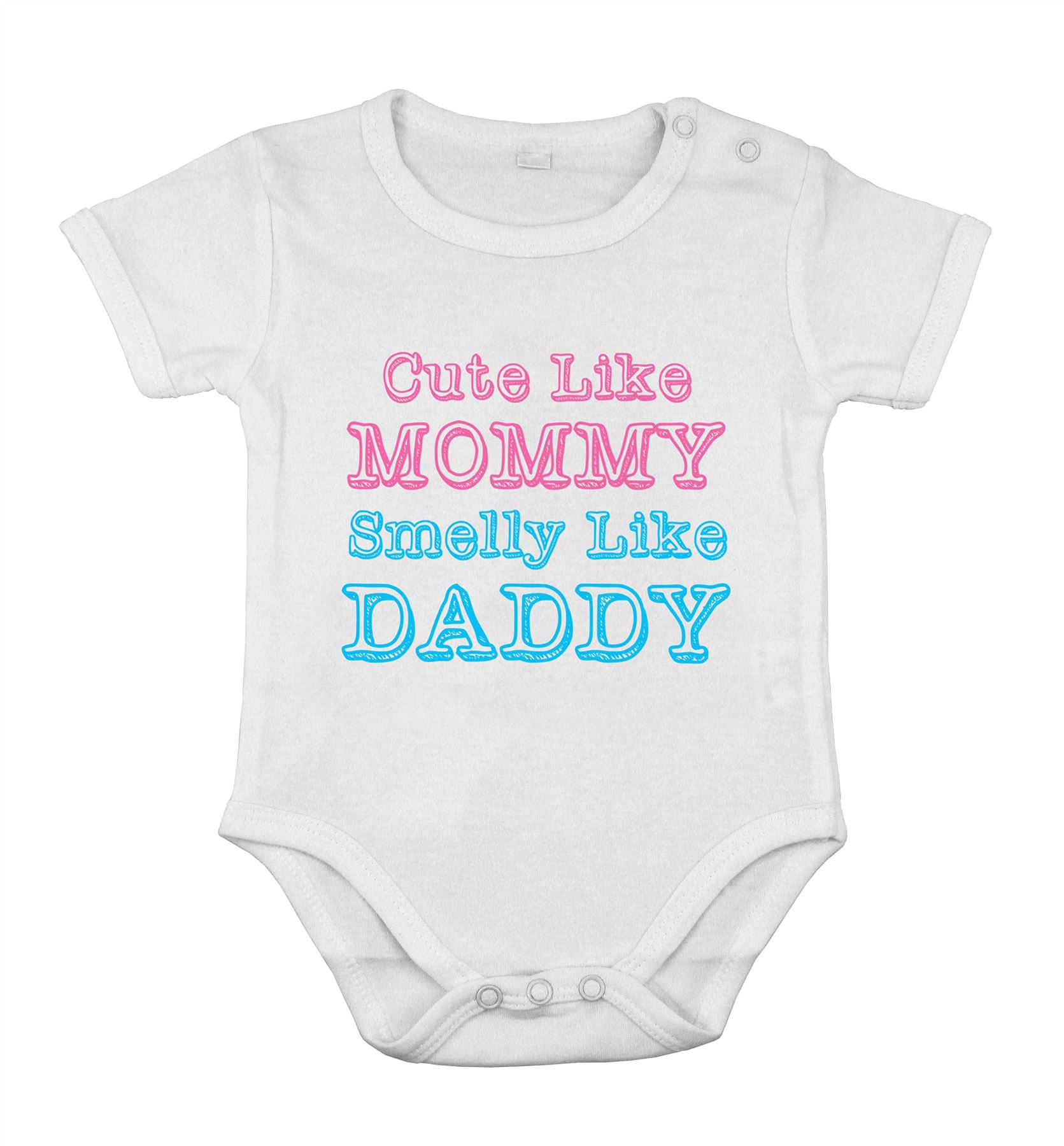 Lindo como mamá maloliente como papá uno divertido niños cumpleaños mono humor ducha - Imagen 4 de 5