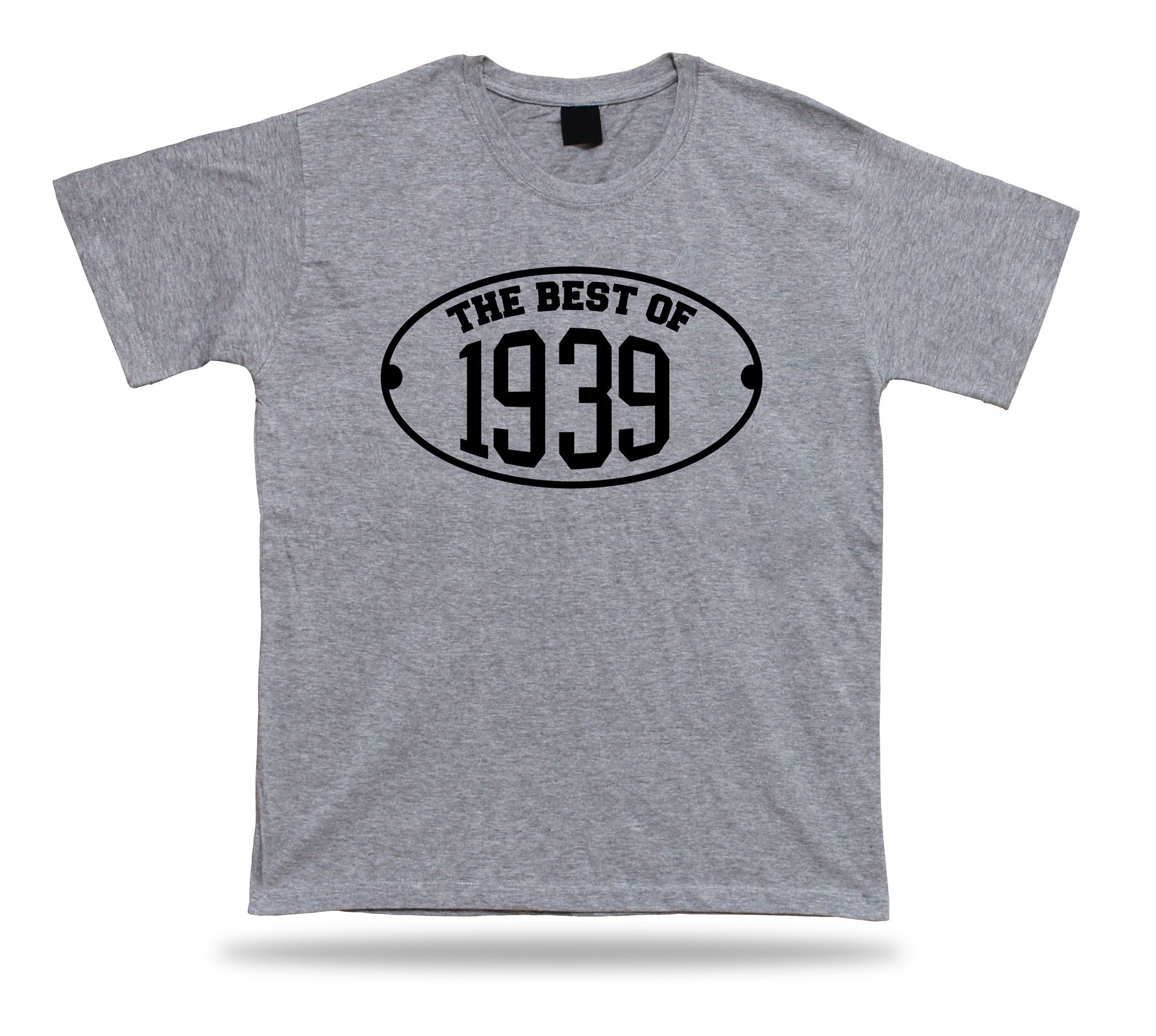 T-shirt tee Le meilleur de 1939 heureux cadeau d'anniversaire présenter unisexe - Imagen 5 de 8
