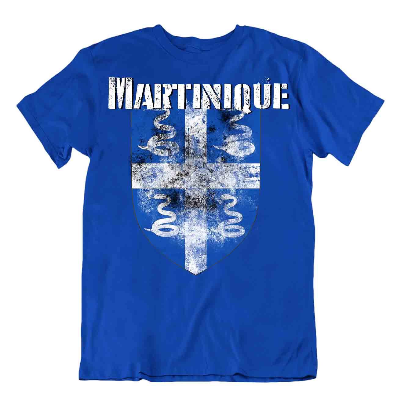 Camiseta Bandera Martinica Camiseta Top Ciudad Mapa Blanco Serpiente Gran Regalo Original - Imagen 3 de 8