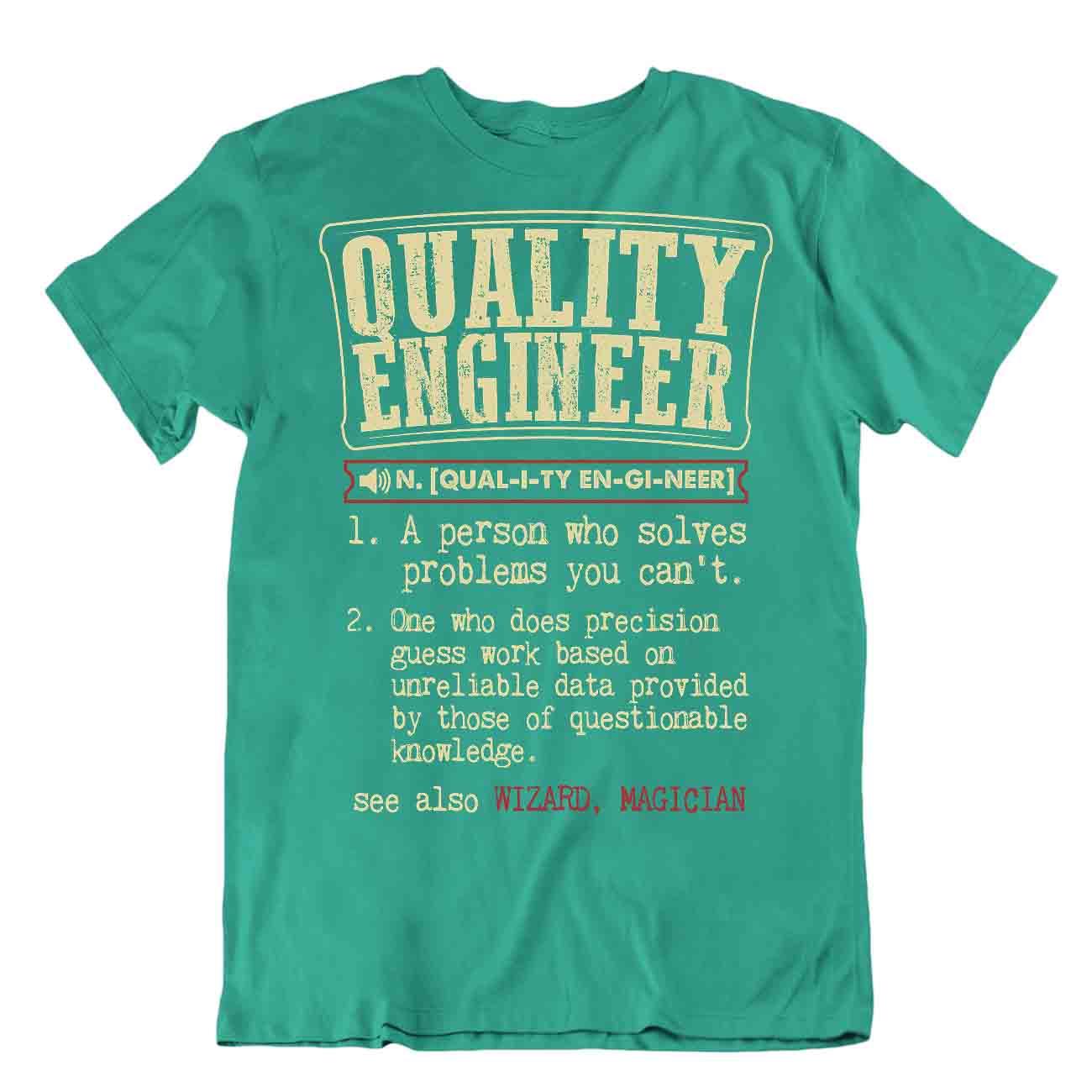 Chemises De Diplôme D'ingénieur De Qualité Auteur Tshirt - Picture 4 of 8
