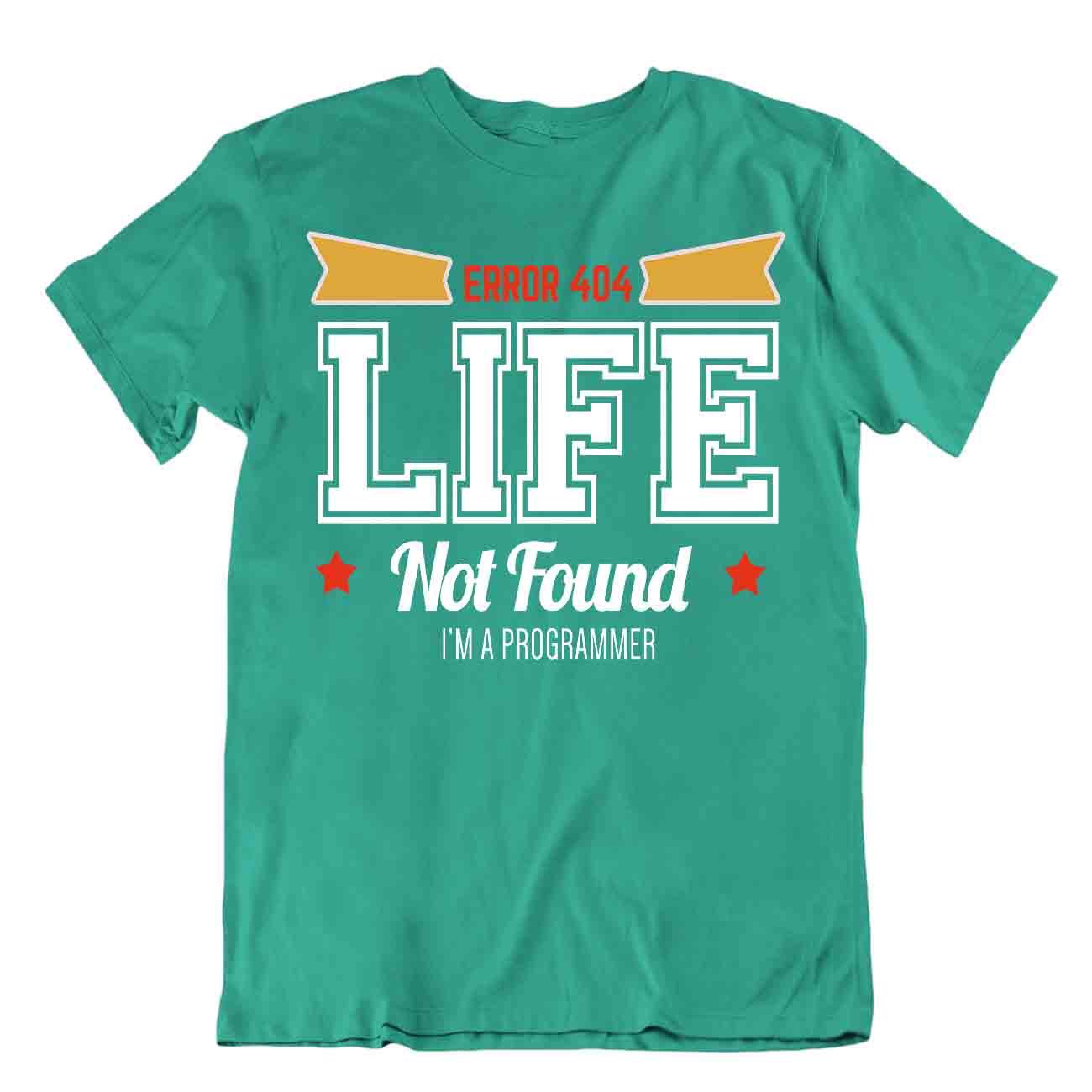 Computer Error Tshirt Programmer T-Shirt Life Not Found Tee Coder Shirt - Bild 4 von 8