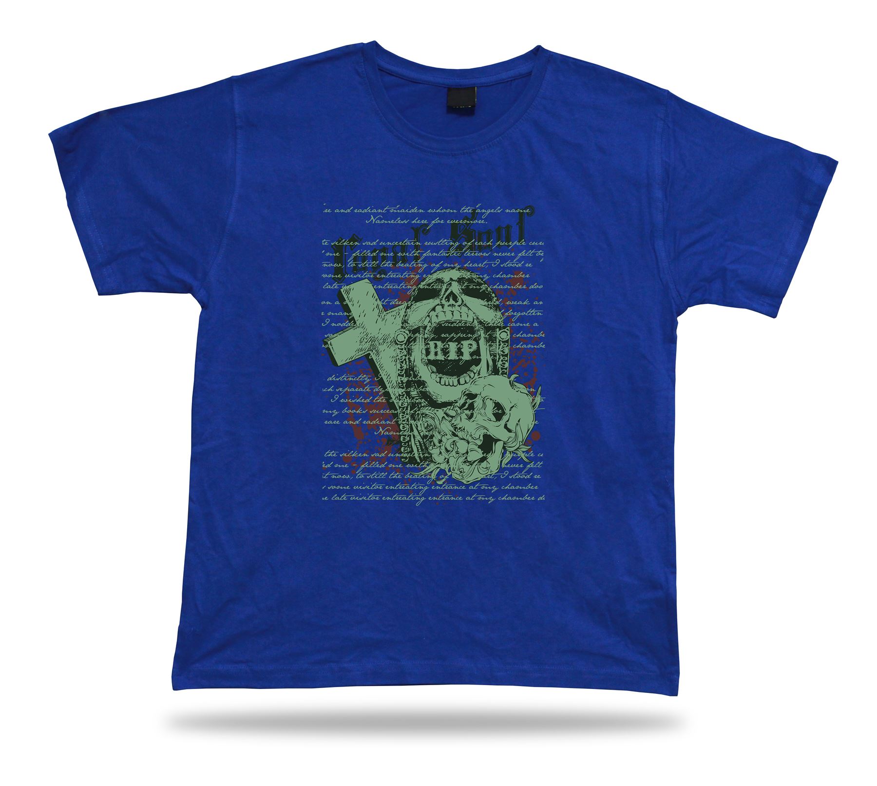Tshirt Tee Shirt Birthday Gift Idea Royal Soul Script Gothic Graveyard Emblam - Picture 3 of 8