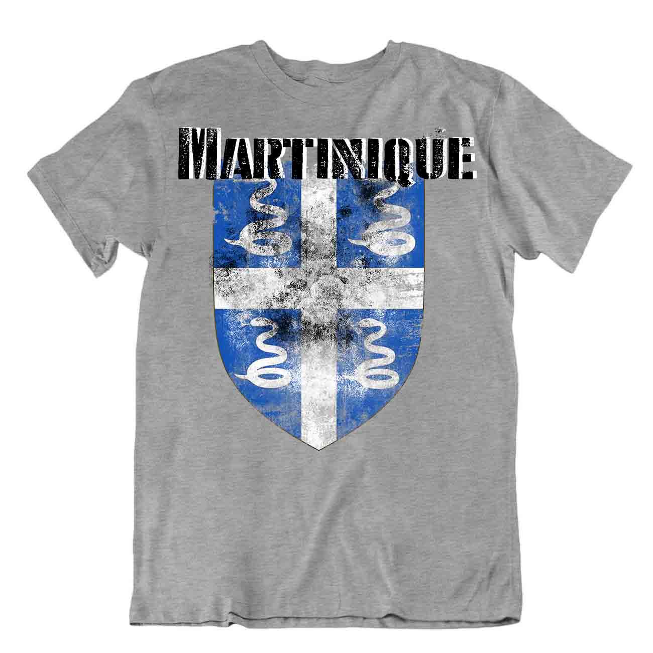 Camiseta Bandera Martinica Camiseta Top Ciudad Mapa Blanco Serpiente Gran Regalo Original - Imagen 4 de 8