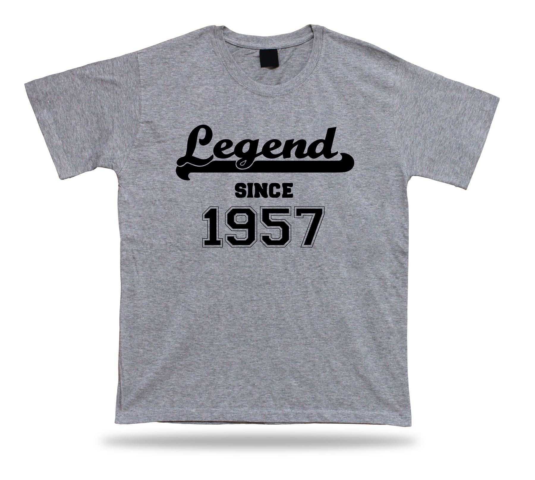 T-shirt imprimé tee Legend depuis 1957 heureux anniversaire idée cadeau unisexe - Imagen 5 de 8