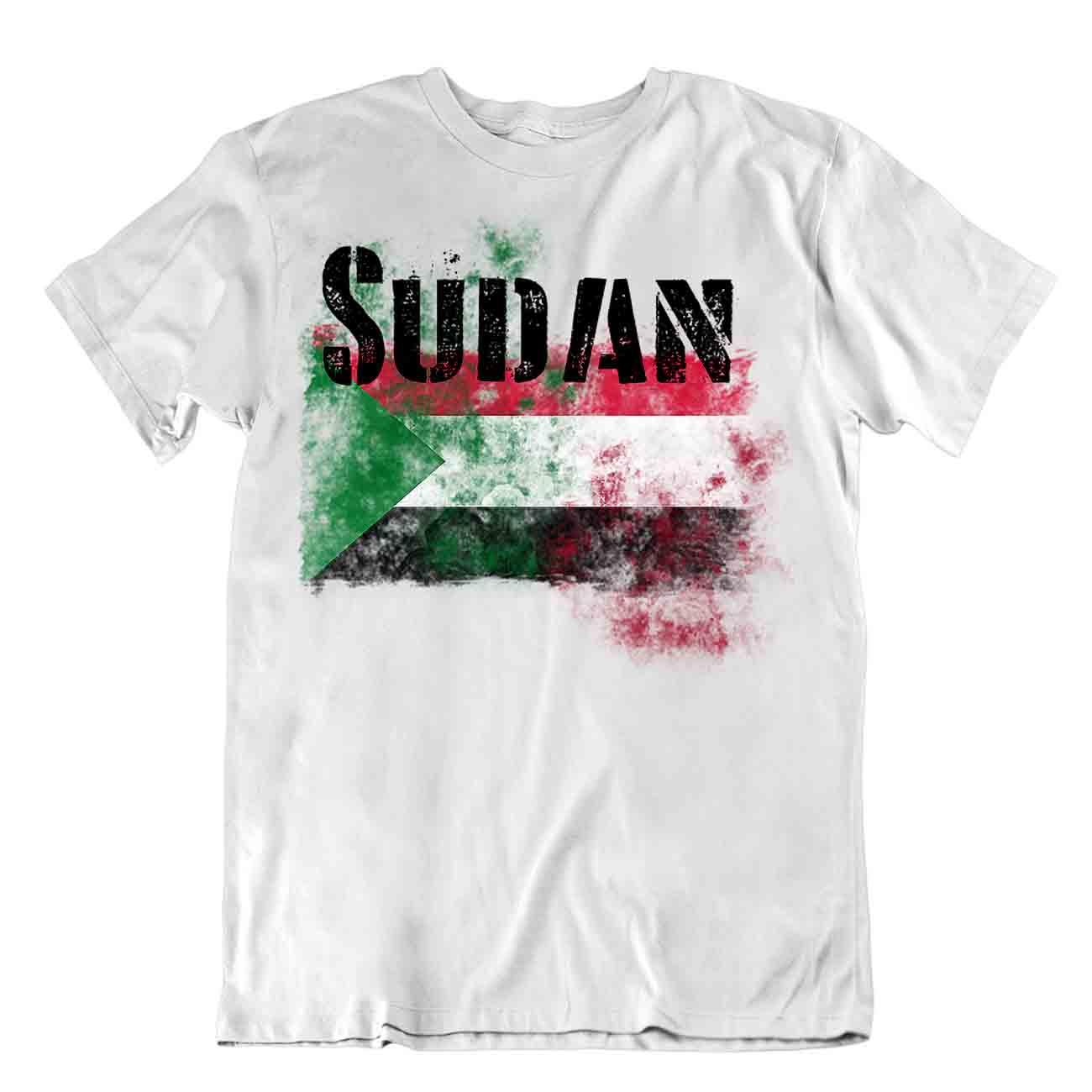 Camiseta de Sudán Banderas Pieza de Camiseta Viaje Recuerdo Blusa Té Bandera de Sudán Tops disponibles - Imagen 42 de 43