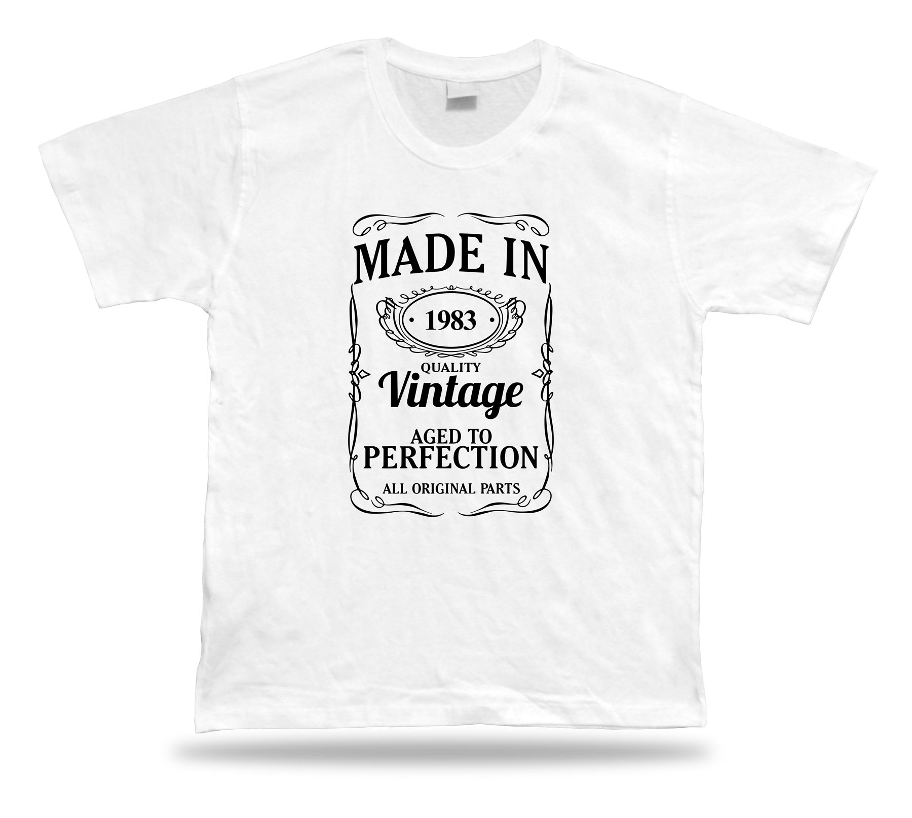 T shirt Fabriqué en 1983 tee cadeau d'anniversaire heureuse de présenter unisexe - Imagen 8 de 8