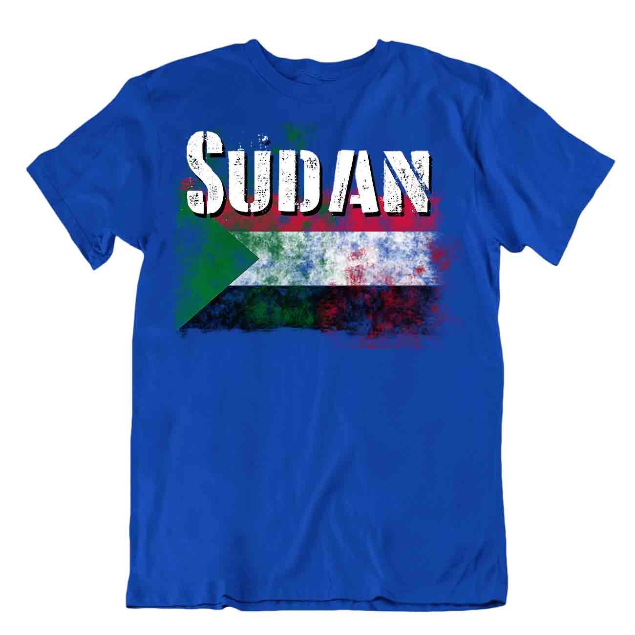 Camiseta de Sudán Banderas Pieza de Camiseta Viaje Recuerdo Blusa Té Bandera de Sudán Tops disponibles - Imagen 11 de 43