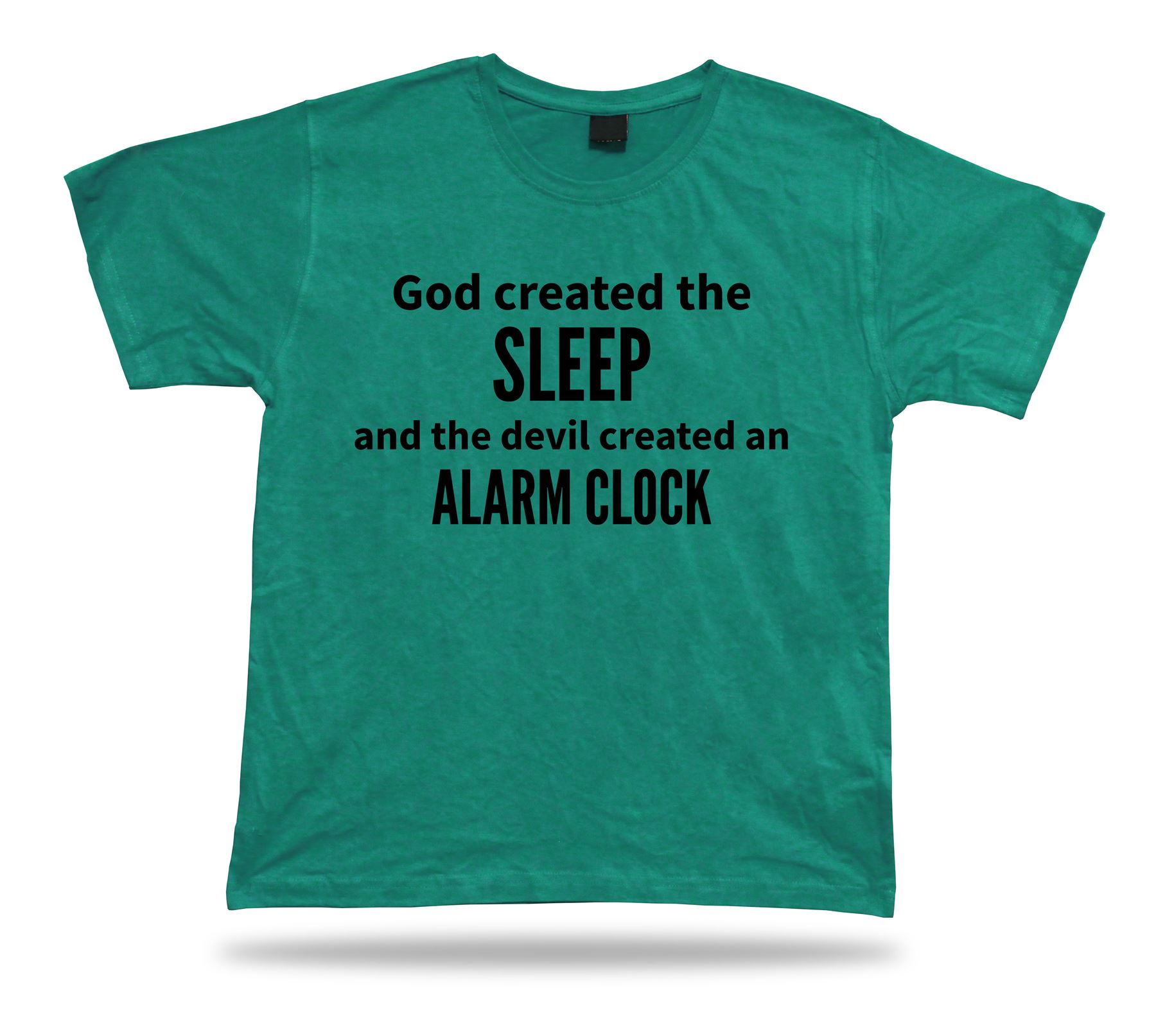 Camiseta Camiseta Camiseta Idea de Regalo de Cumpleaños Cita Divertida Dormir Diablo Reloj Despertador Clásico - Imagen 2 de 7