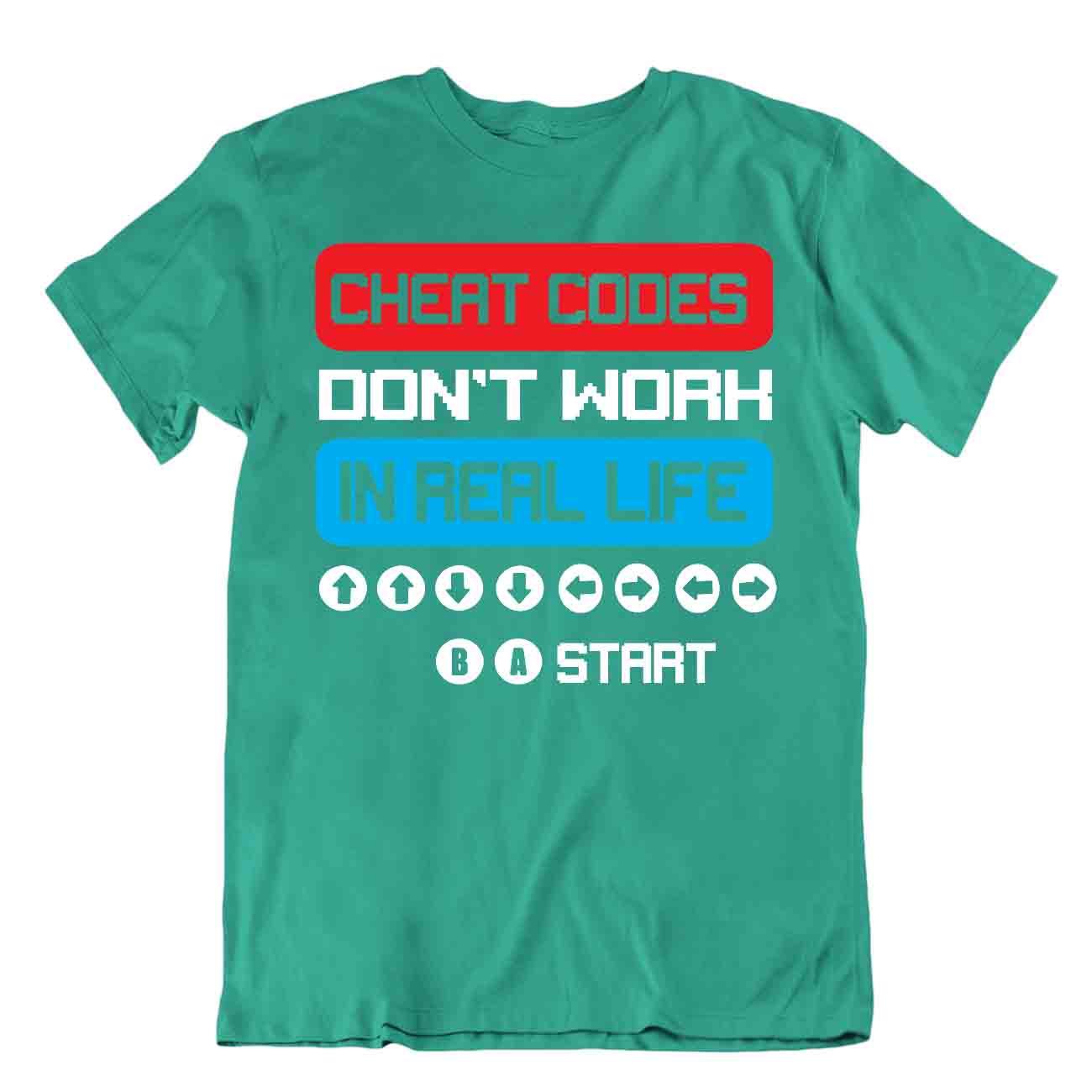Camiseta Códigos de trucos Don't Work In Real Life Jugador Humor Broma Camiseta - Imagen 4 de 8