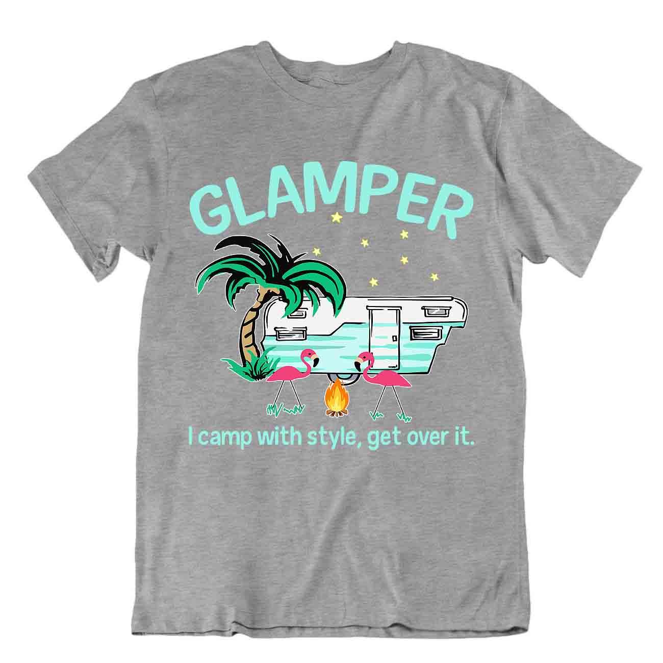 Camping Outside Trip T-Shirt Tee Vintage Gift Cute Funny Outdoor Fresh Glamper - Picture 5 of 8