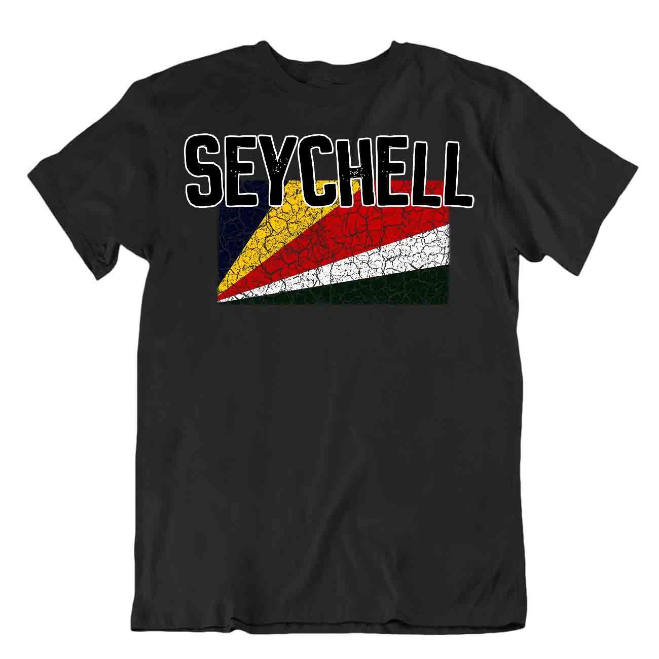 Camiseta bandera de Seychelles recuerdo viaje patriota bandera vacaciones moda blusa - Imagen 3 de 43