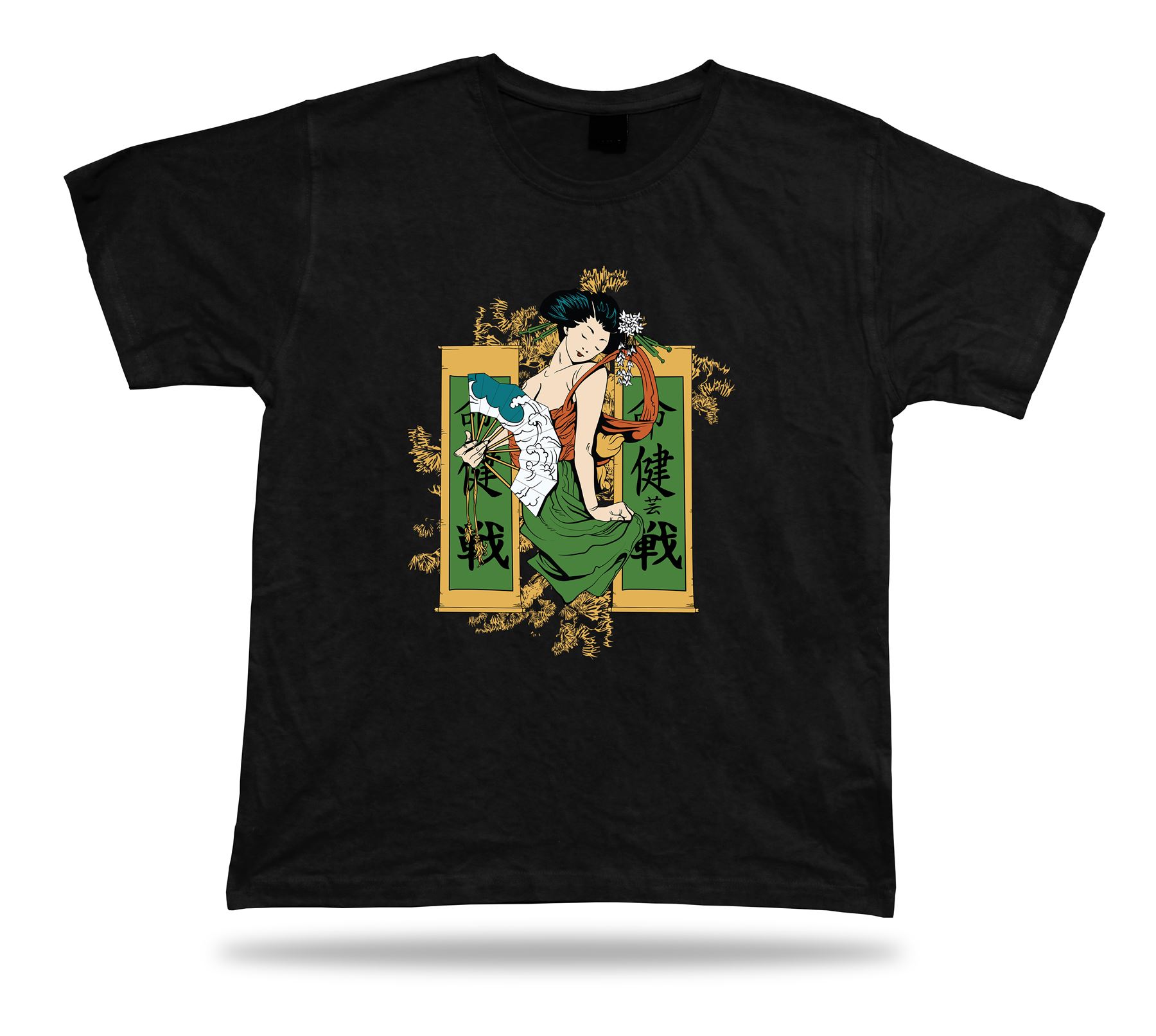 Japonesa Dacing Giesha Impresionante Moderno Estilo Camiseta Diseño Cumpleaños Regalo - Imagen 2 de 8