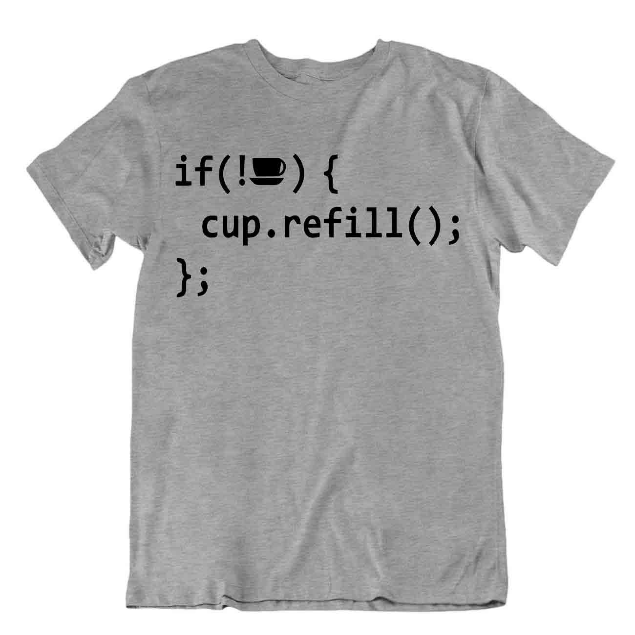 Llop Coffe Cup Recharge Tee Programmeur Langage Informatique T Chemise Génial - Picture 5 of 8