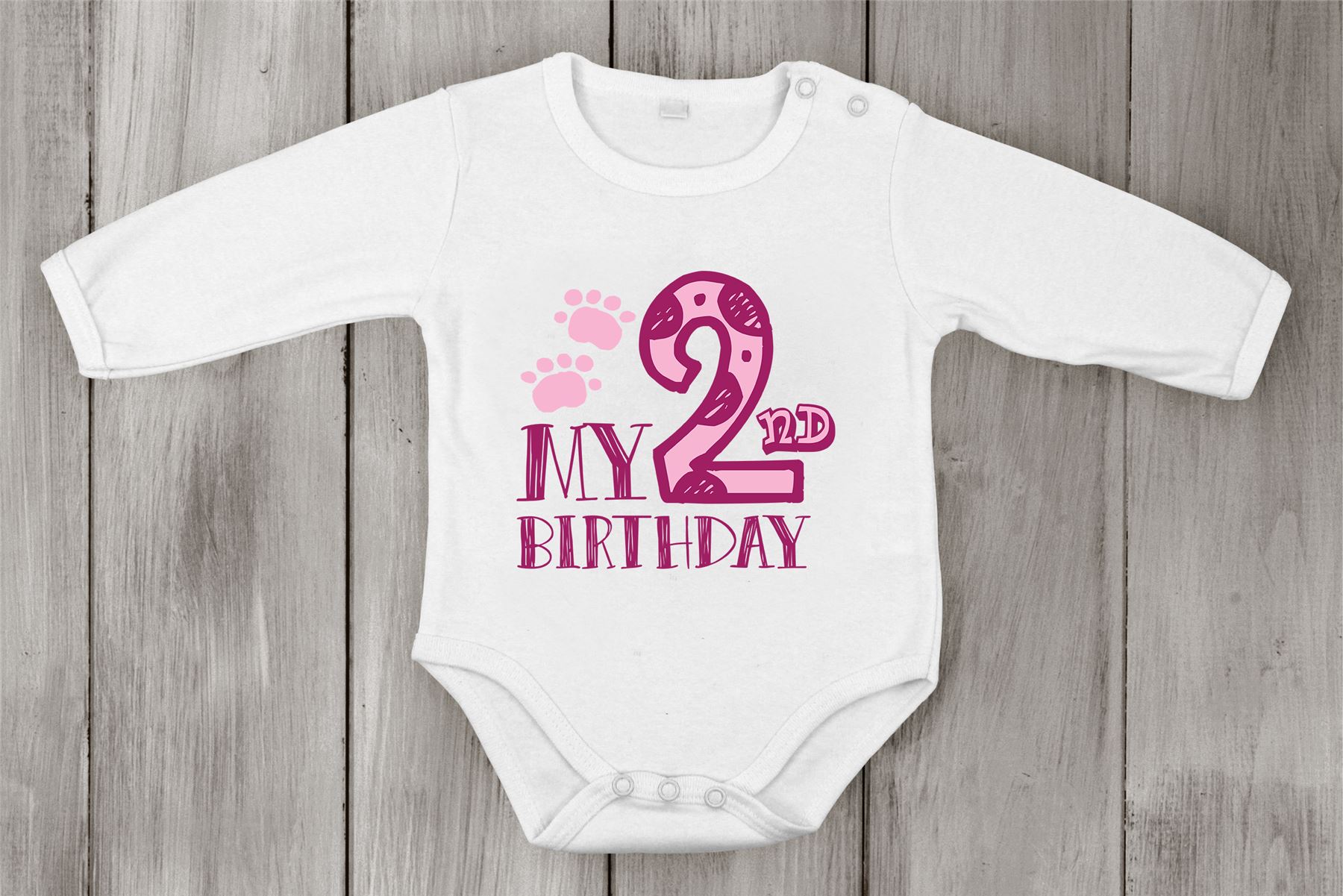 My 2nd Second Birthday big girl Party one piece romper Babygrow Newborn Romper - Bild 3 von 5