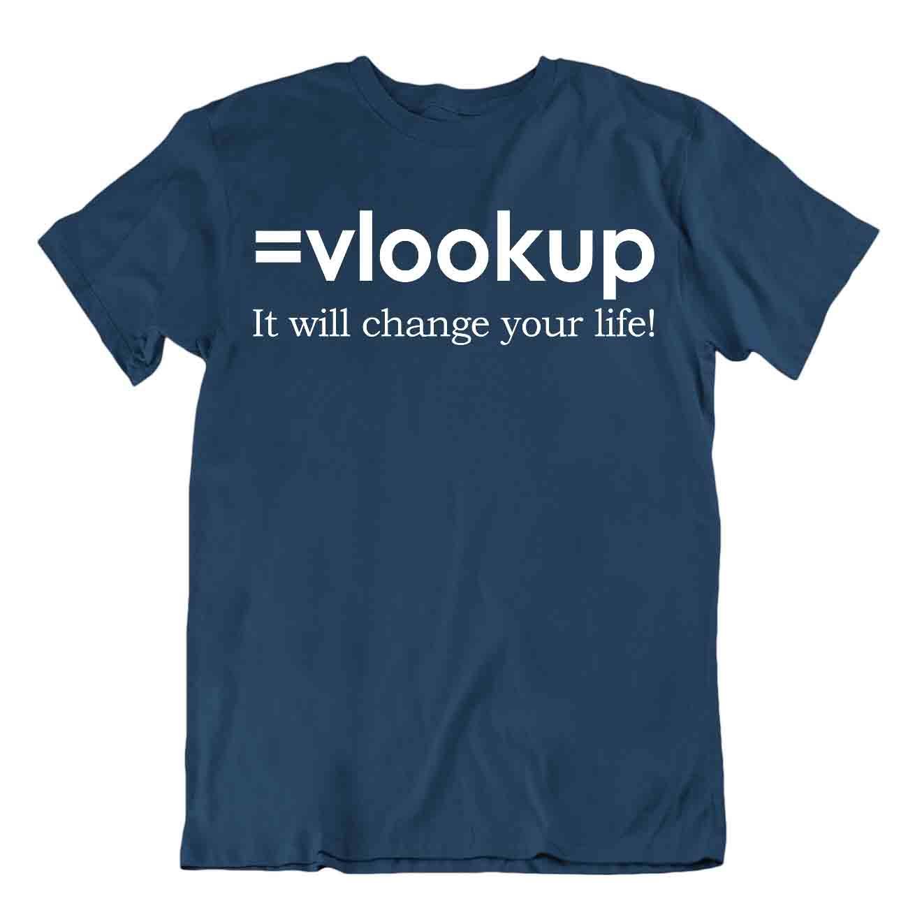 Vlookup Vida Camiseta Programador Camisa Ordenador Humor Ropa Camisa Camiseta - Imagen 6 de 8