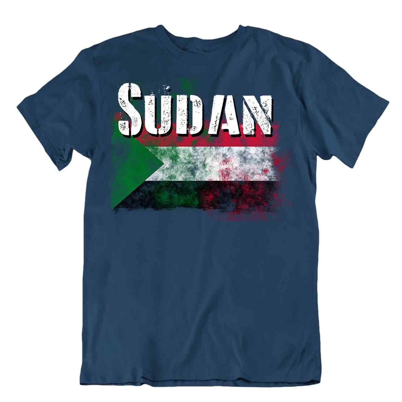 Camiseta de Sudán Banderas Pieza de Camiseta Viaje Recuerdo Blusa Té Bandera de Sudán Tops disponibles - Imagen 26 de 43