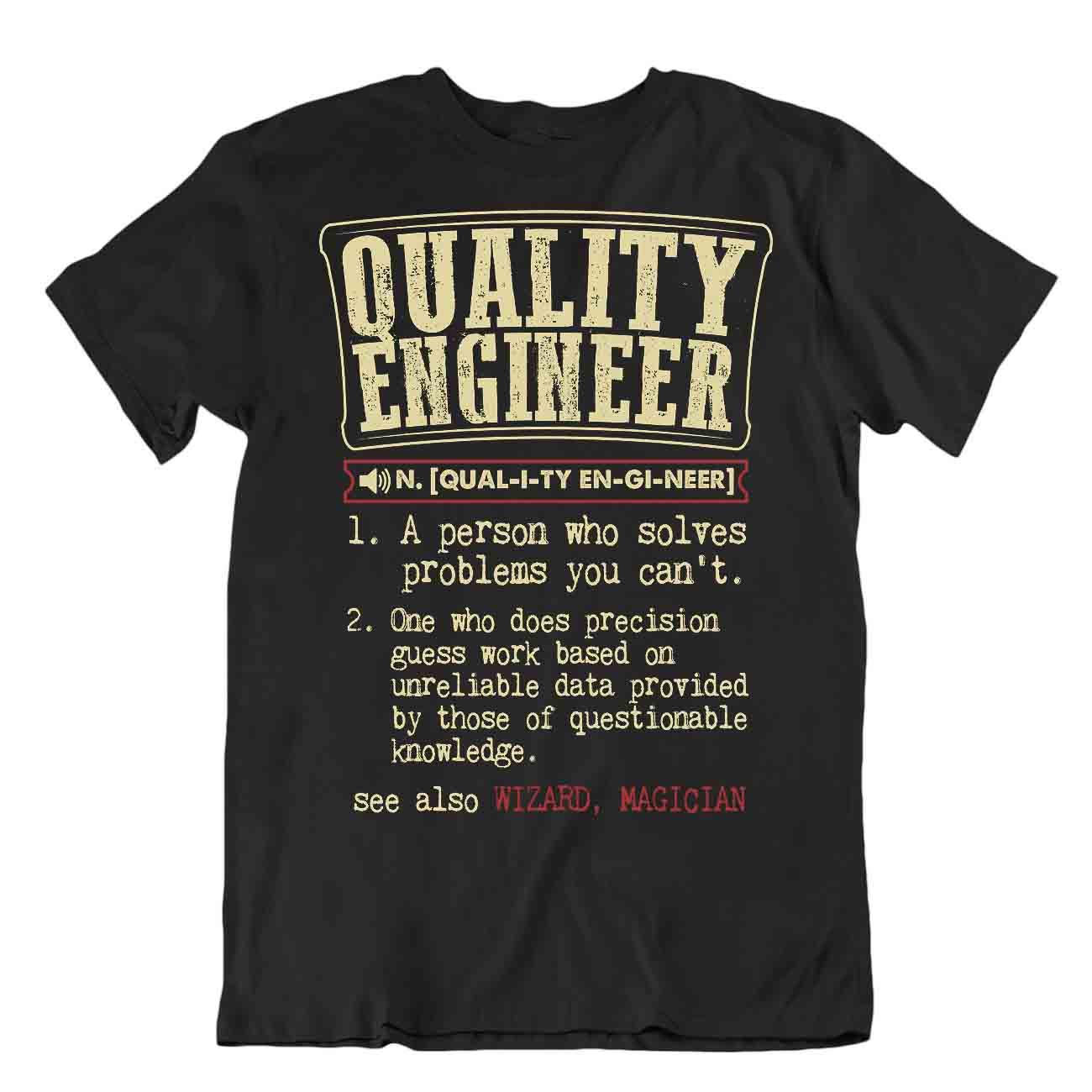 Chemises De Diplôme D'ingénieur De Qualité Auteur Tshirt - Picture 2 of 8