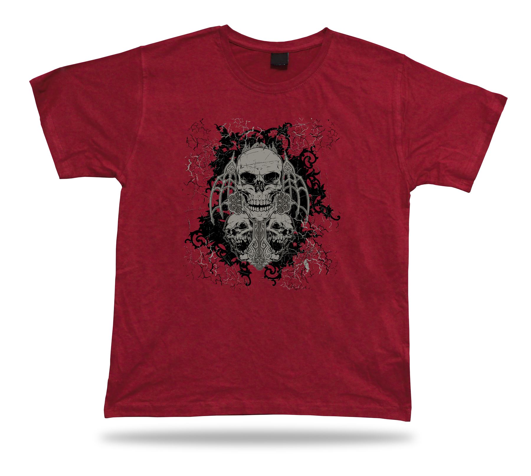 Tshirt Tee Shirt Birthday Gift Idea No Faith Skull Death Gothic Creepy Weird - Picture 7 of 8