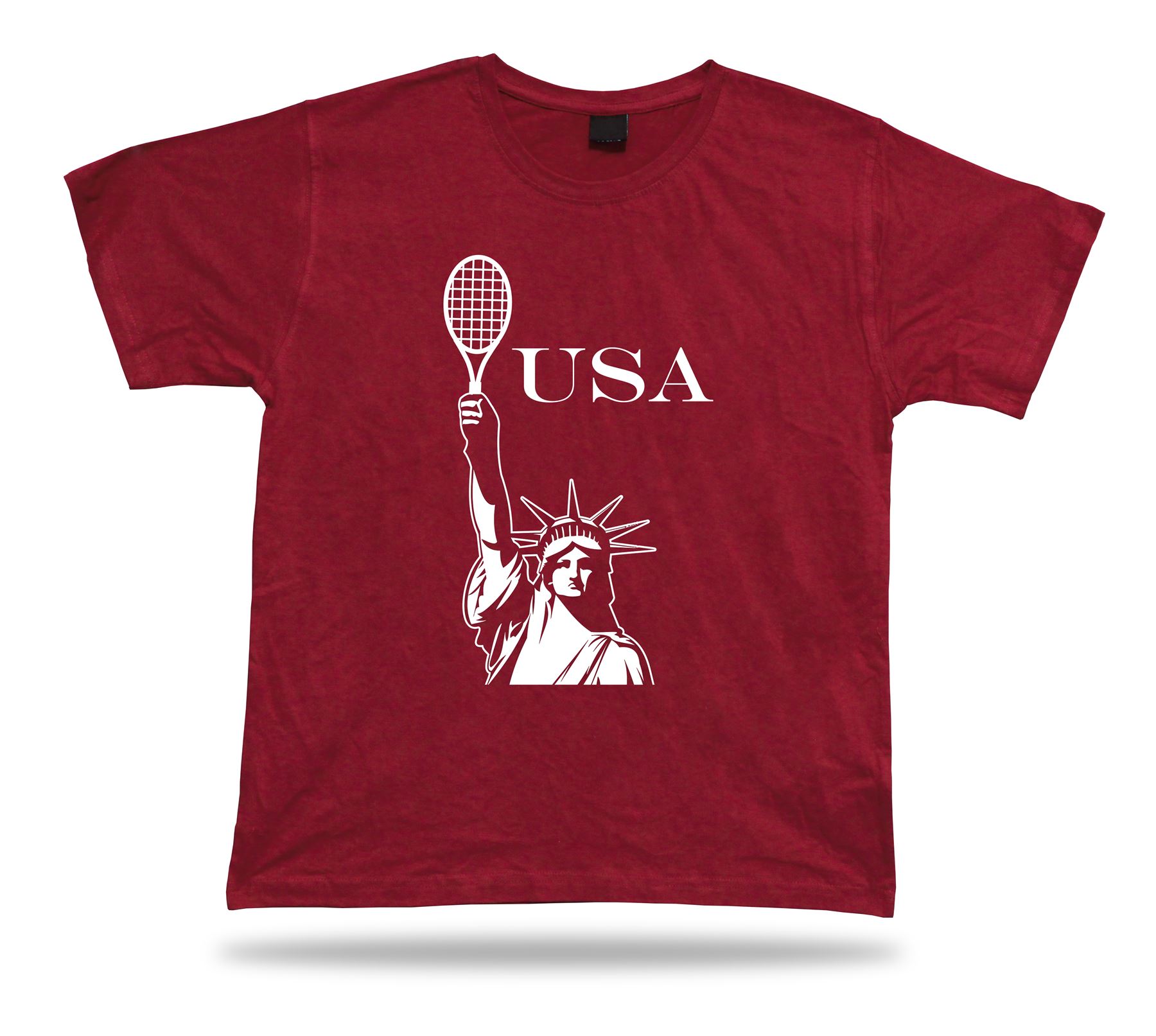 T-Shirt FREIHEITSSTATUE TENNIS NYC New York City Sport Imperium stolz lustig Witz - Bild 7 von 8