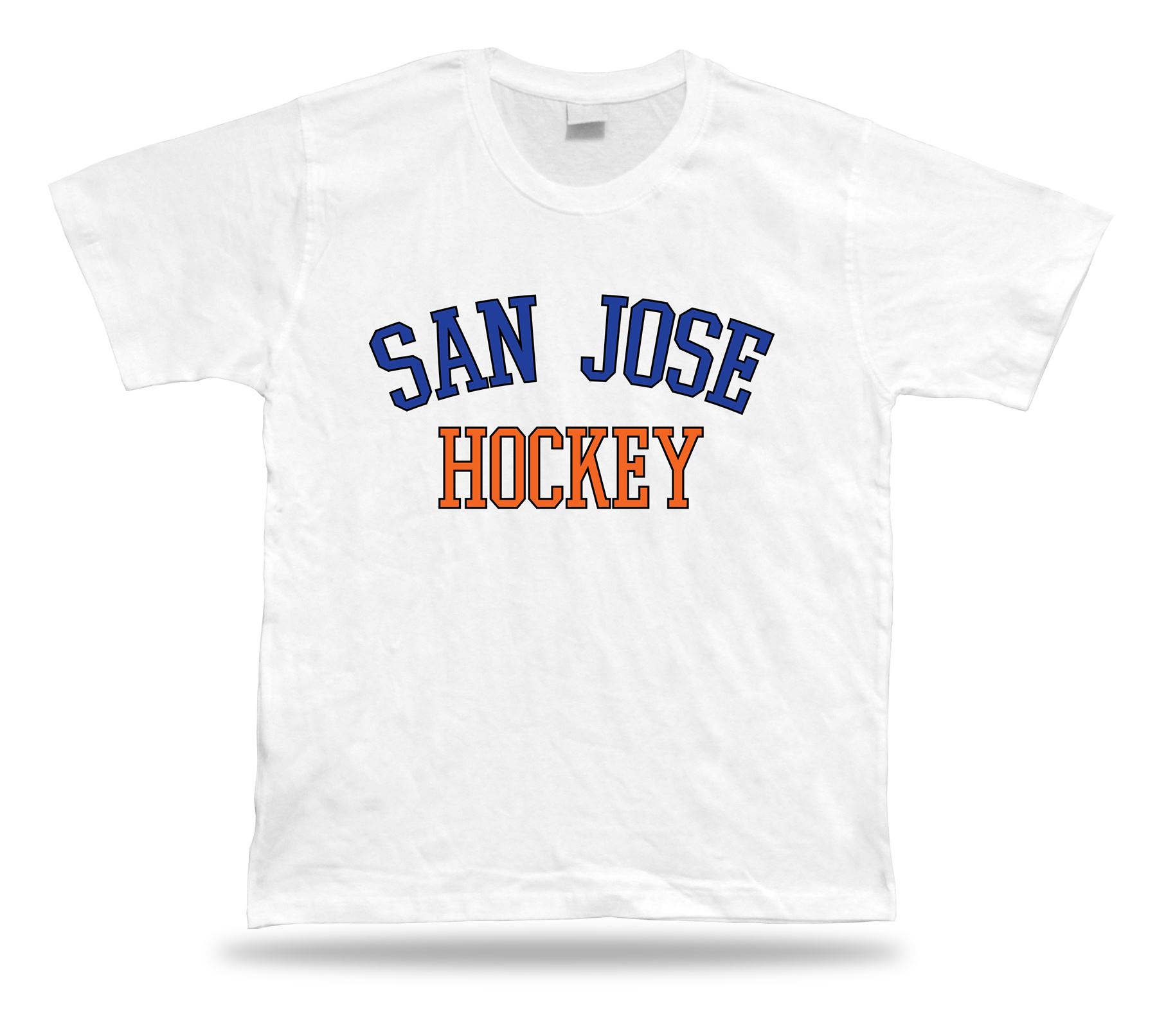 SAN JOSE HOCKEY t-shirt tee blue black white orange SJ USA ice apparel winter - Picture 8 of 8