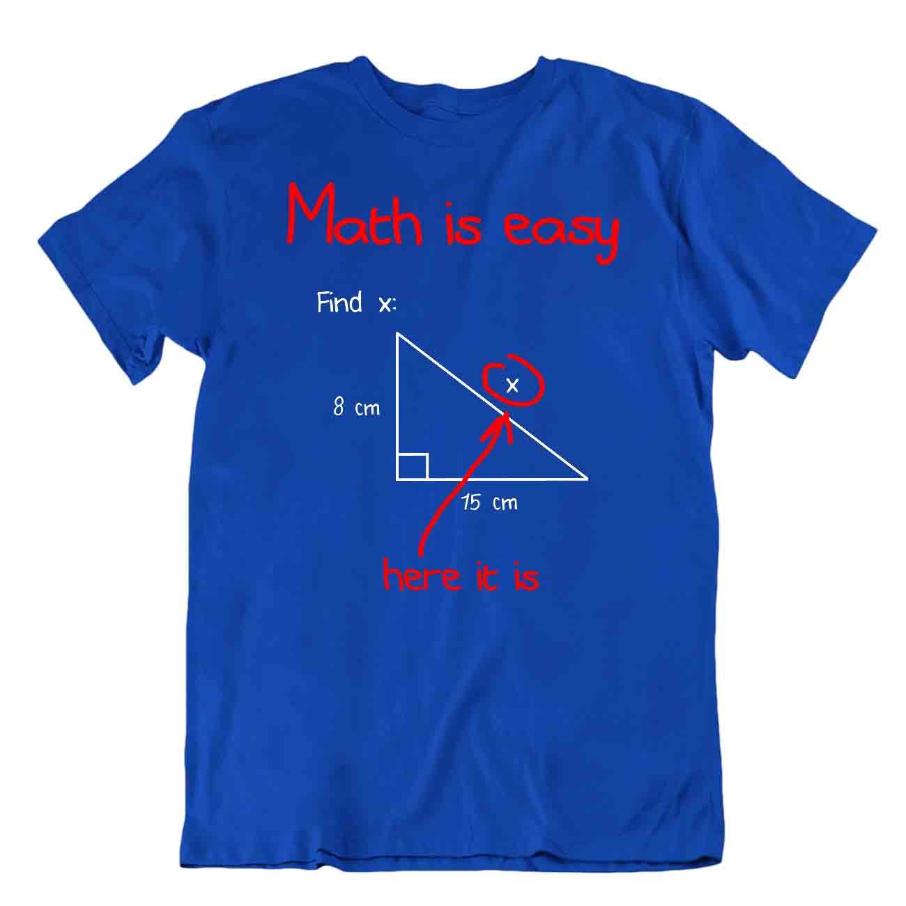 Math Is Easy Shirt Find The X Science Humor Joke T-shirt T - Foto 3 di 8