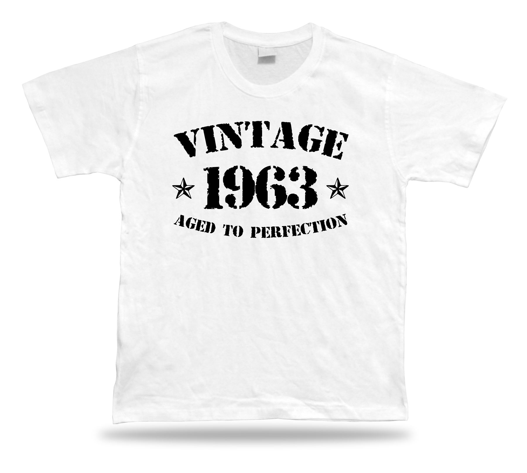 Bedruckte T-Shirt Abschlag Jahrgang 1963 gealtert Perfektion Geschenk Geburtstag - Bild 8 von 8