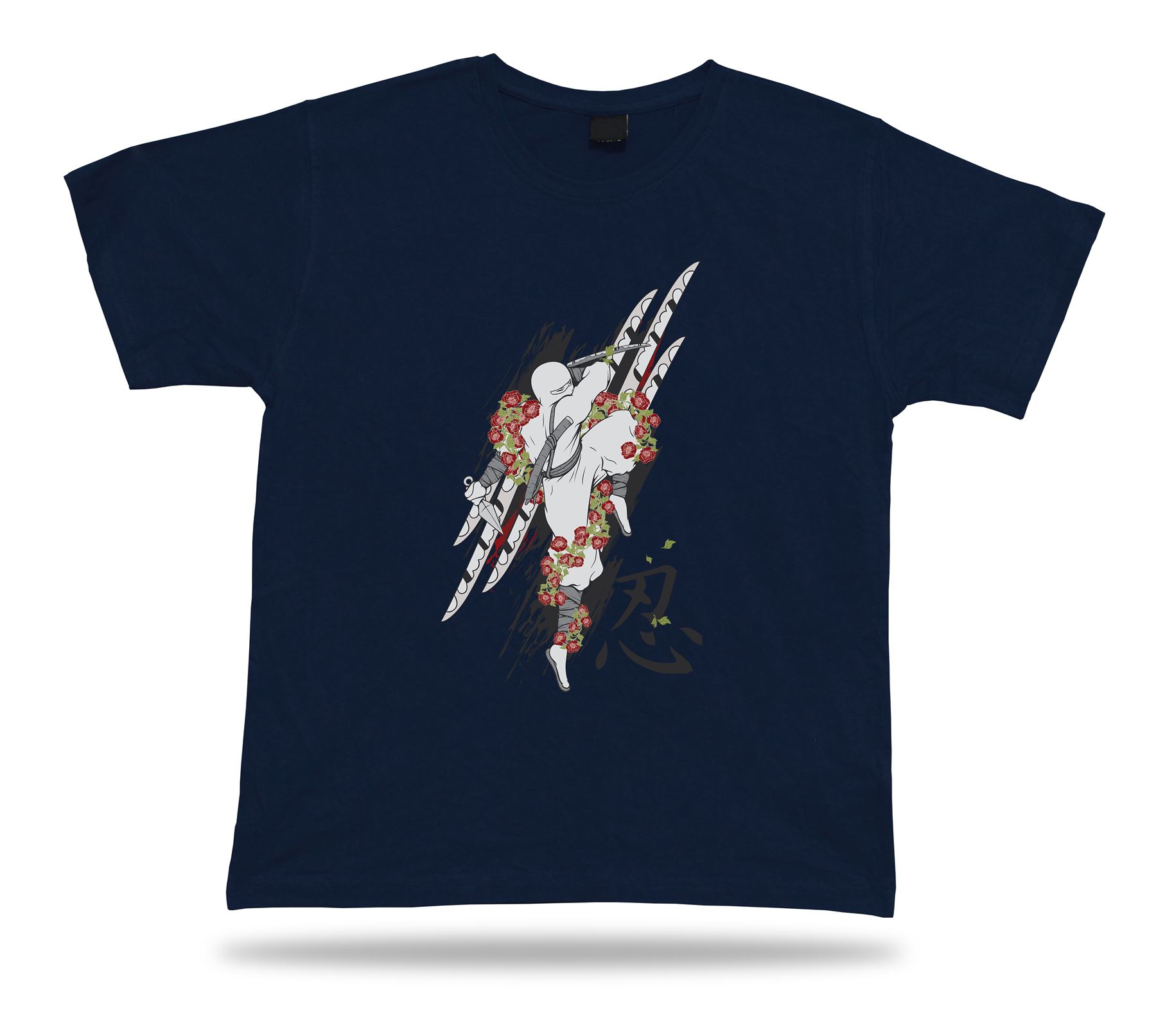 Ninja fight flowers black hmor funny charm tricot Tshirt Tee special gift T sale - Foto 6 di 8
