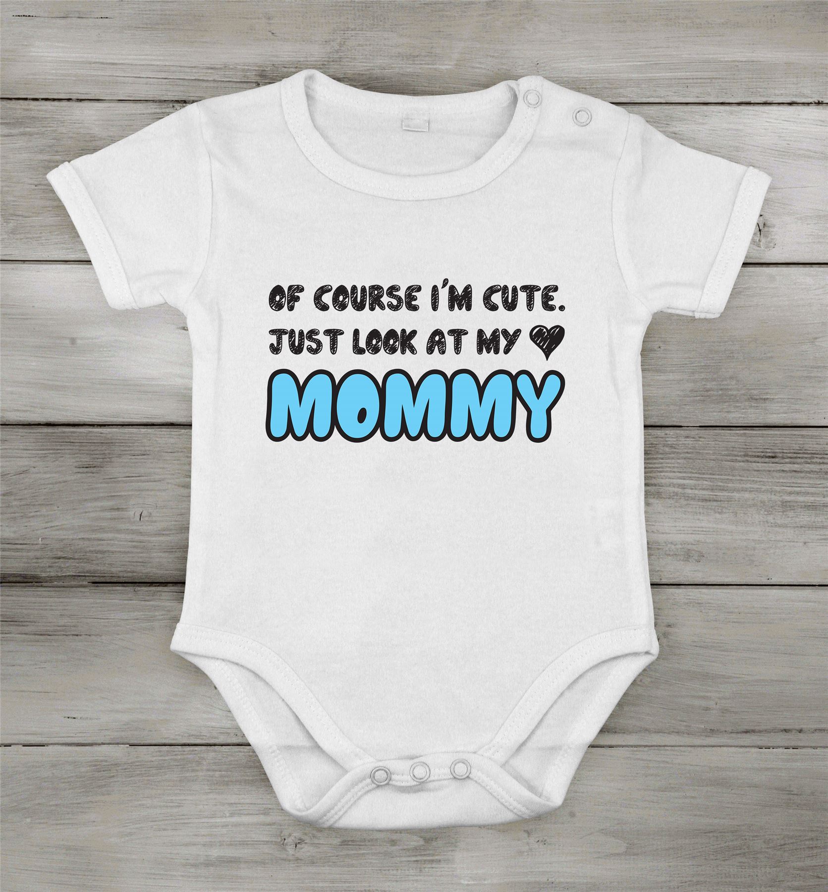 I'M linte look at my MOM NBB Babygrow Body divertido idea especial una pieza cielo - Imagen 5 de 5