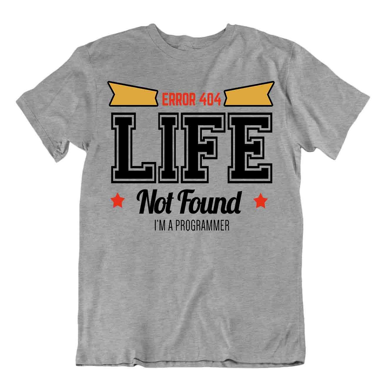 Computer Error Tshirt Programmer T-Shirt Life Not Found Tee Coder Shirt - Bild 5 von 8