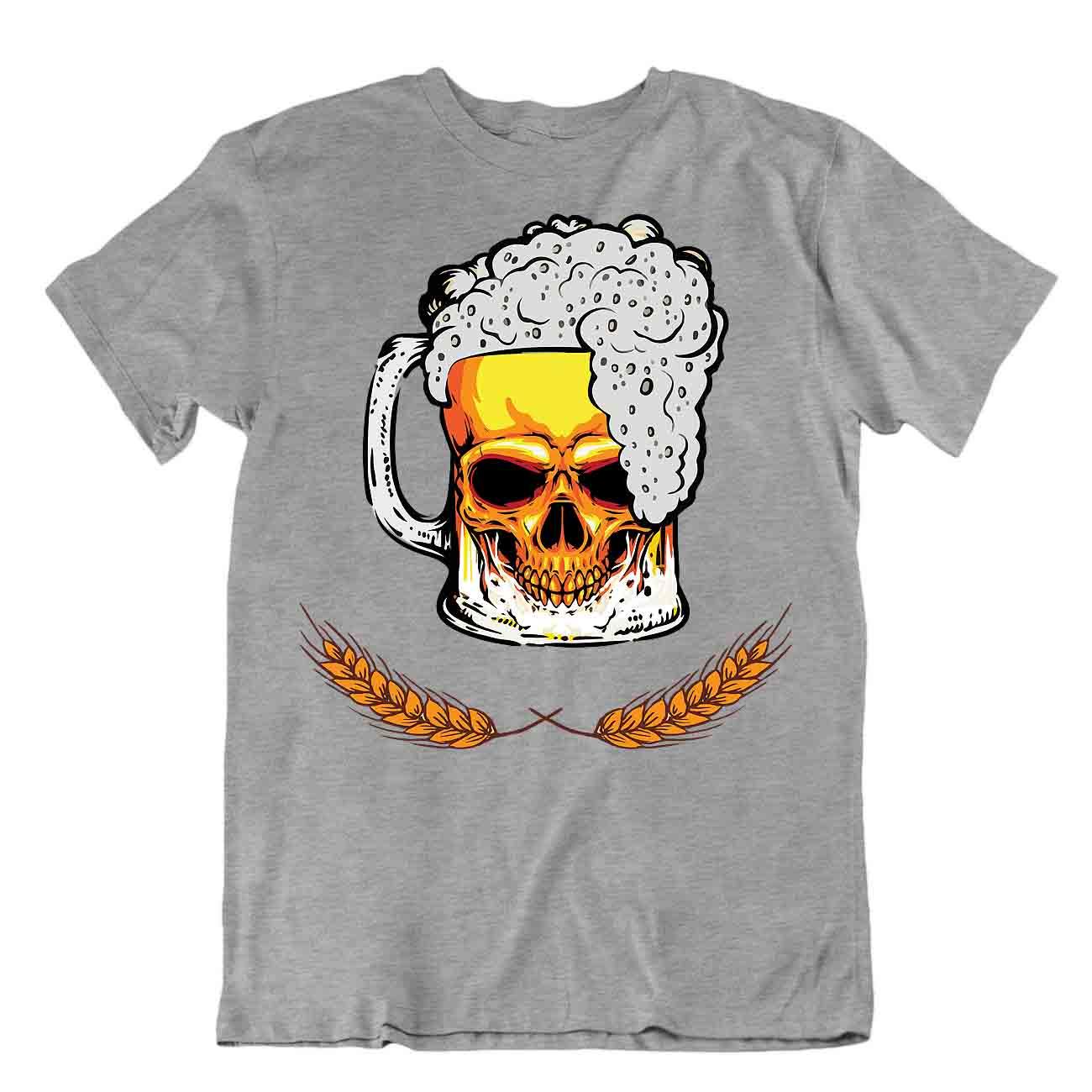 Skulaton Beer T-Shirt Night Birthday Party Tee Realist Beer Glas Shirt