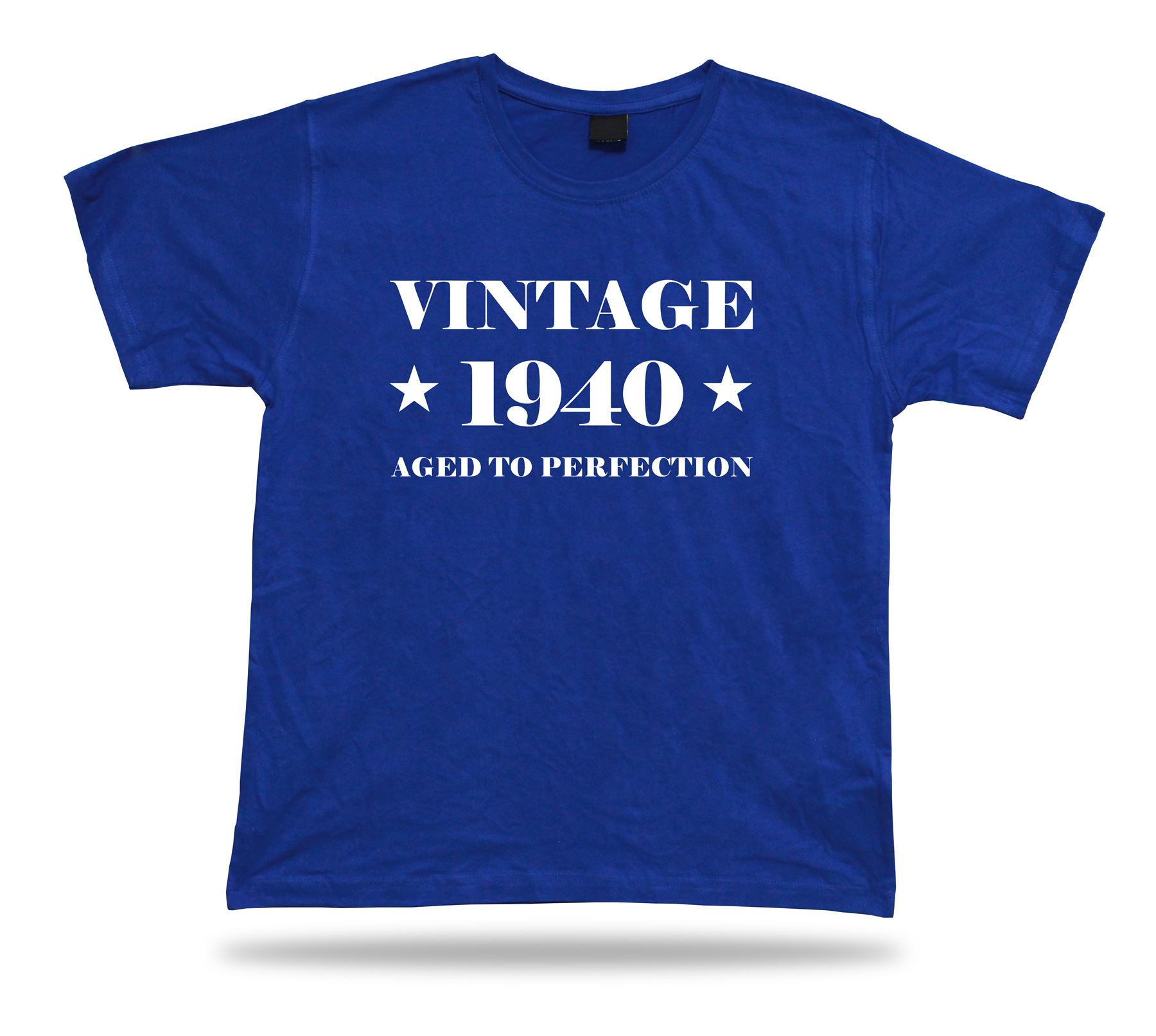 Printed T-shirt tee vintage 1940 aged happy birthday present gift idea original - Picture 3 of 8
