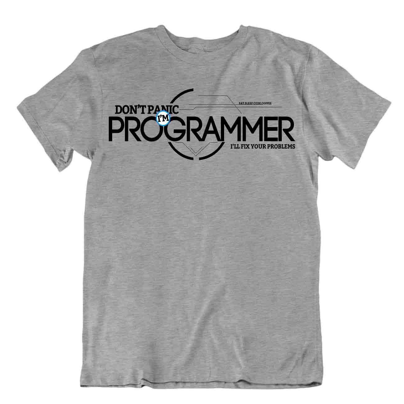 Panique Programmeur T-Shirt Codeur Vie Tee Ordinateur Tshirt Cadeau Chemise - Picture 5 of 8