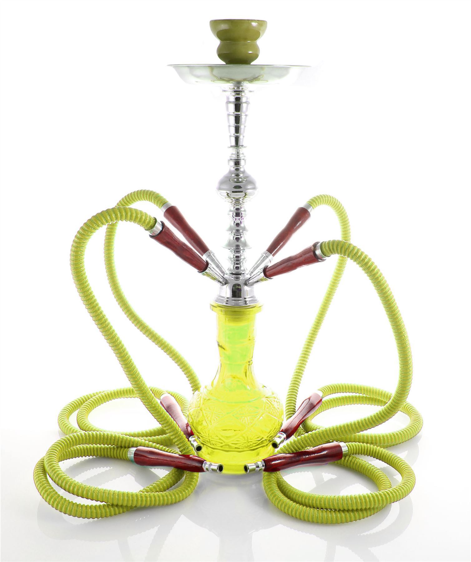 4 Hose Exotic Shisha Yellow Luxury pipe Hookah gif set best sale