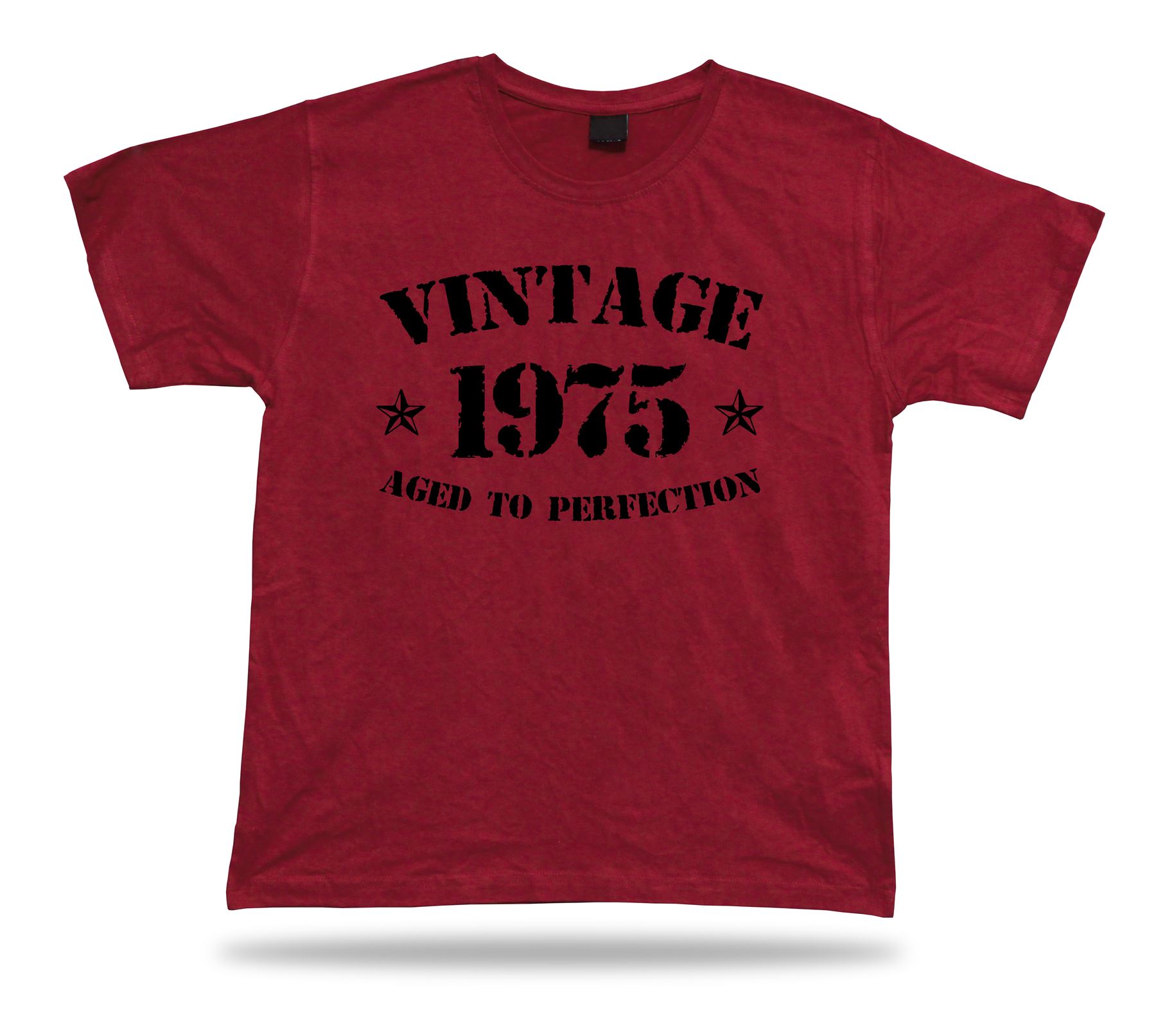 Bedruckte T-Shirt Abschlag Jahrgang 1975 gealtert Perfektion Geschenk Geburtstag - Bild 7 von 8