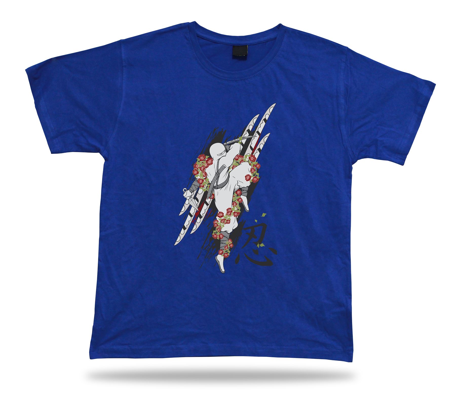 Ninja fight flowers black hmor funny charm tricot Tshirt Tee special gift T sale - Foto 3 di 8